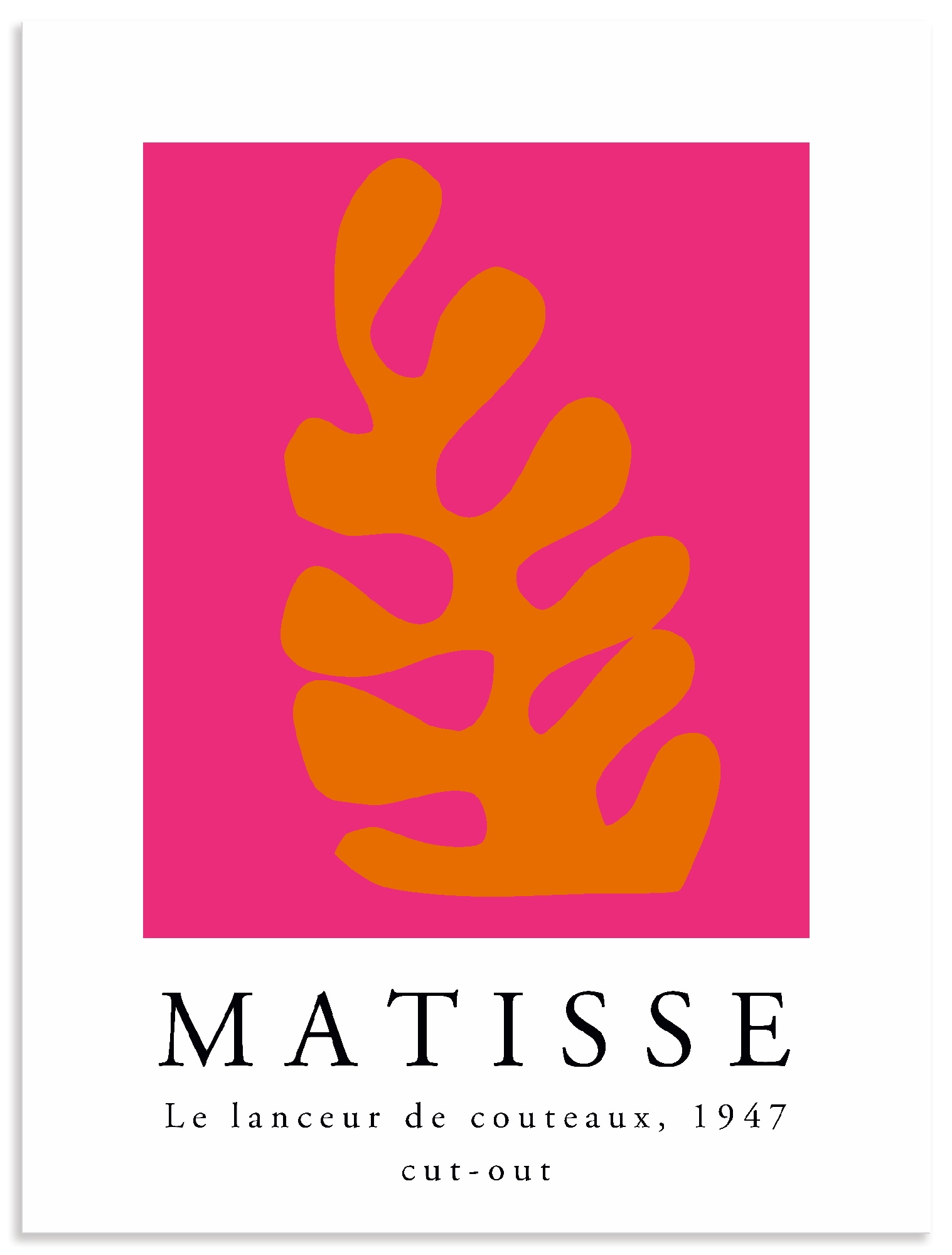 Wandbild ARTLAND "Matisse der Messerwerfer - orange", farbe bild(er): pink, B:30cm H:40cm, Alu Dibond, Bilder, als Alubild, Leinwandbild, Poster, Wandaufkleber in verschied. Größen