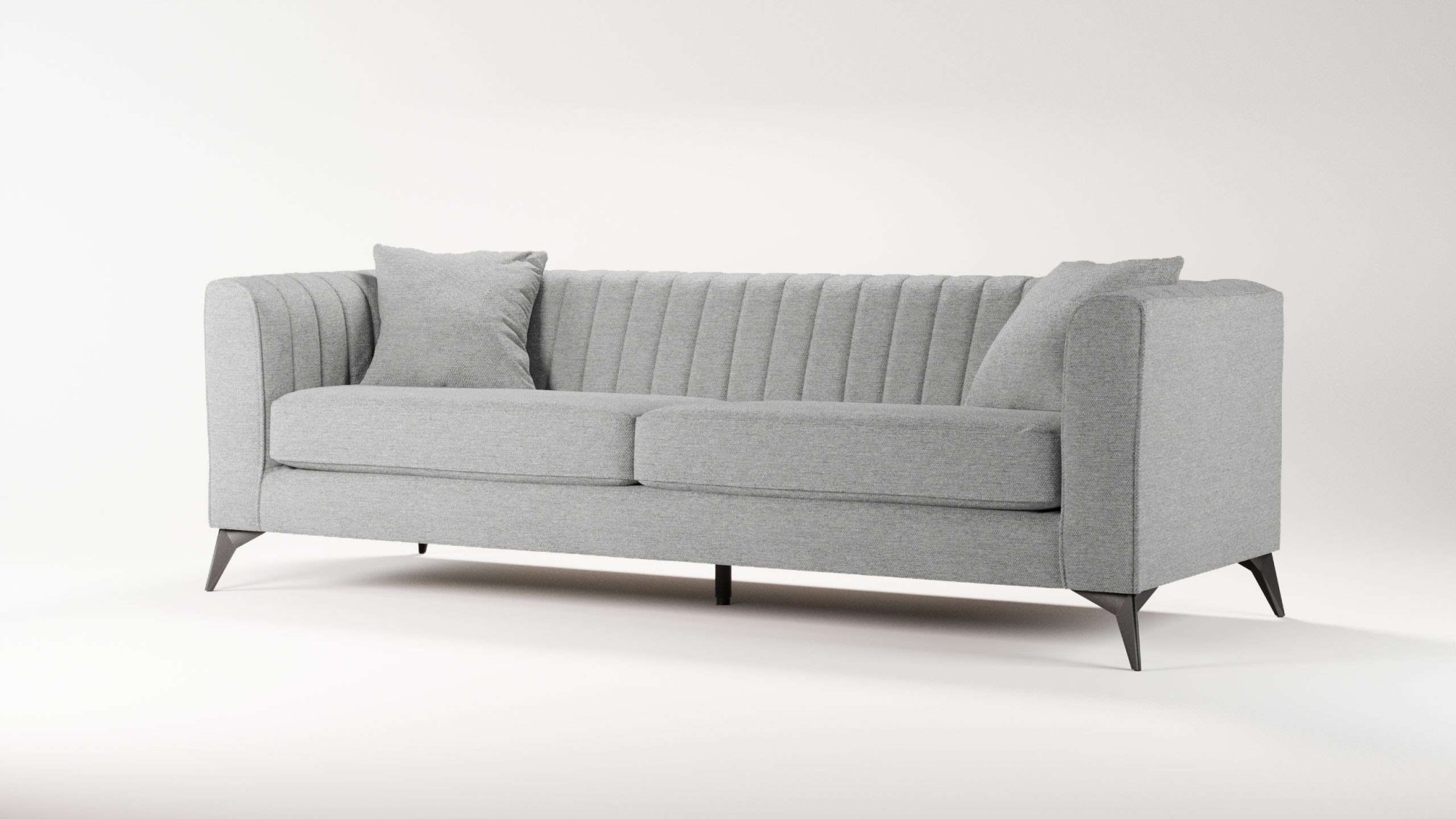 Places of Style 4-Sitzer »MATTHEW elegantes Designsofa, Maße B/T/H: 231/86/74 cm«, XXL, Steppung im Rücken, lose Sitzkissen, incl 2. Zierkissen