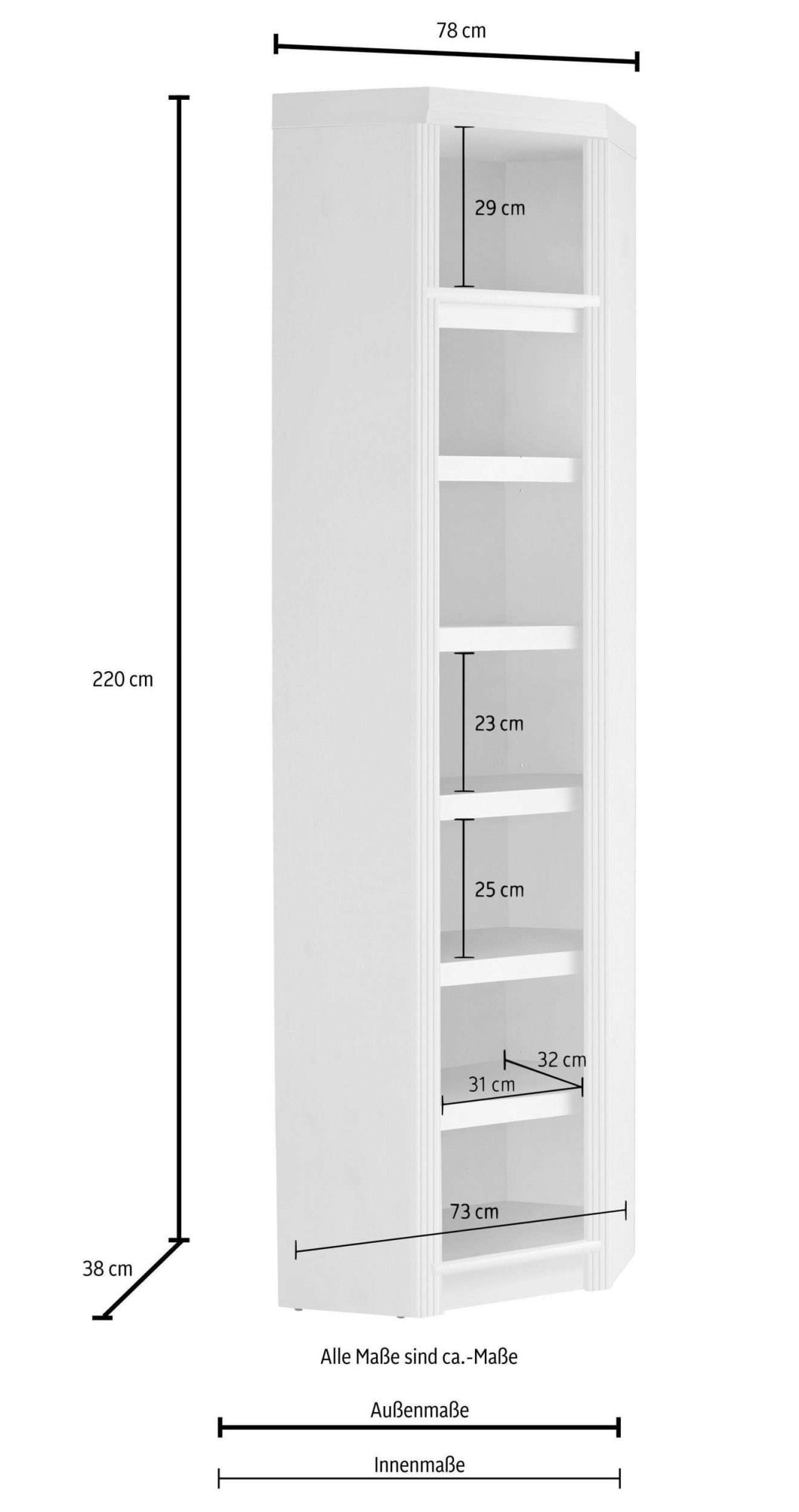 OTTO home Eckregal »Soeren« aus massiver Kiefer, mit viel Stauraum, FSC®-zertifiziert