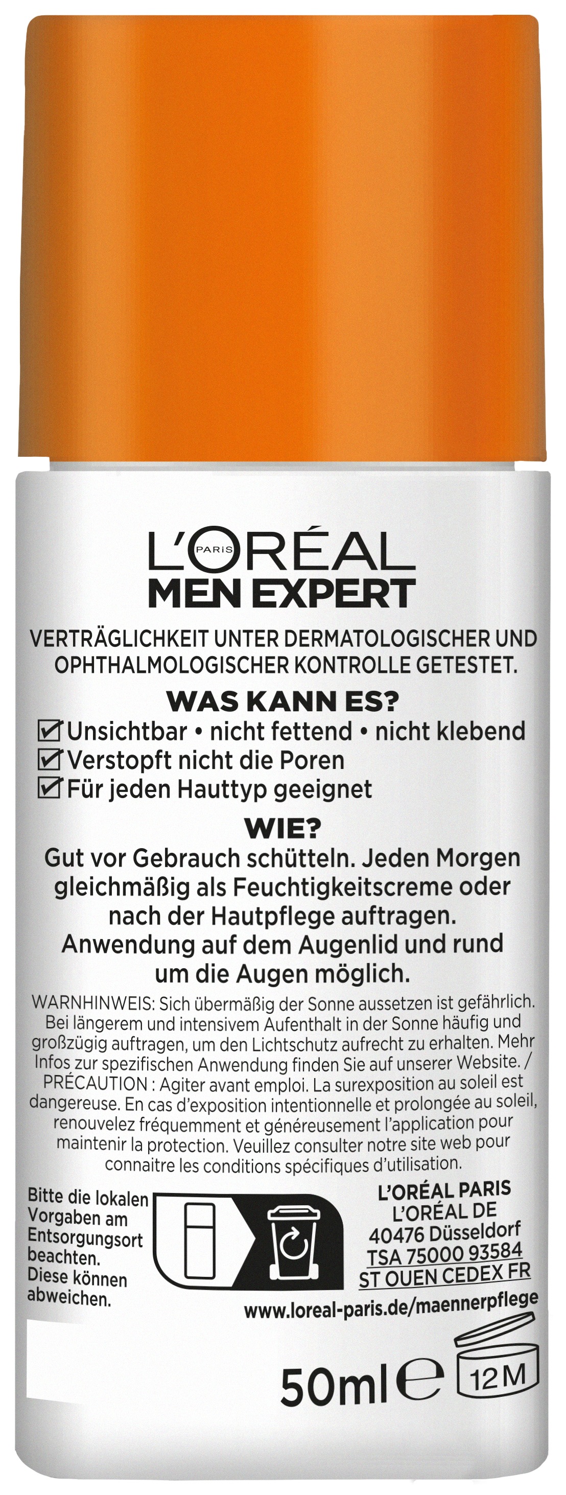 L'ORÉAL PARIS MEN EXPERT Gesichtsfluid »L'Oréal Men Expert Tägliches LSF 50+ Invisible Fluid«
