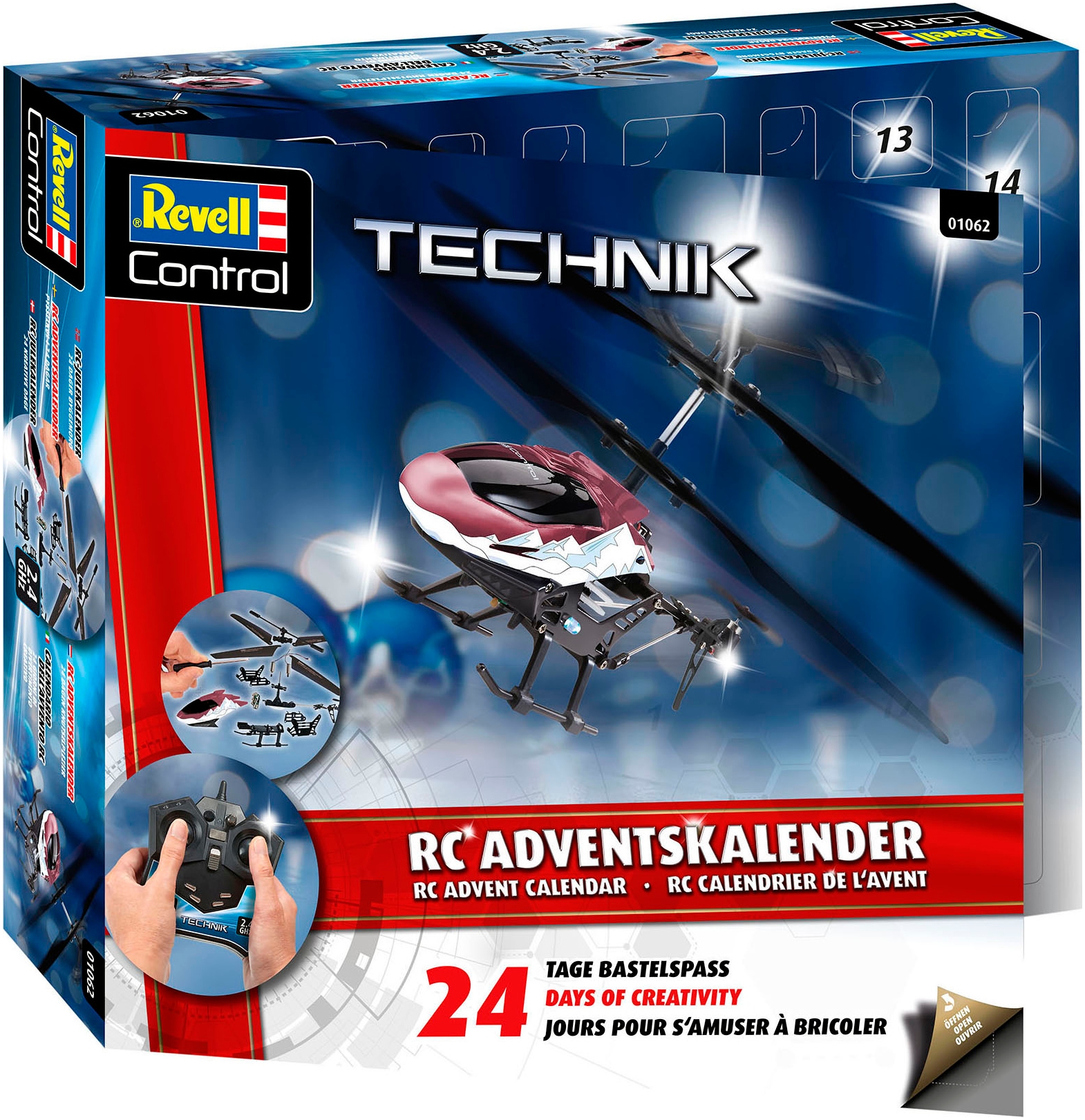 Revell® Spielzeug-Adventskalender »RC Helikopter, ferngesteuerter RC Hubschrauber zum Selberbauen«, ab 8 Jahren
