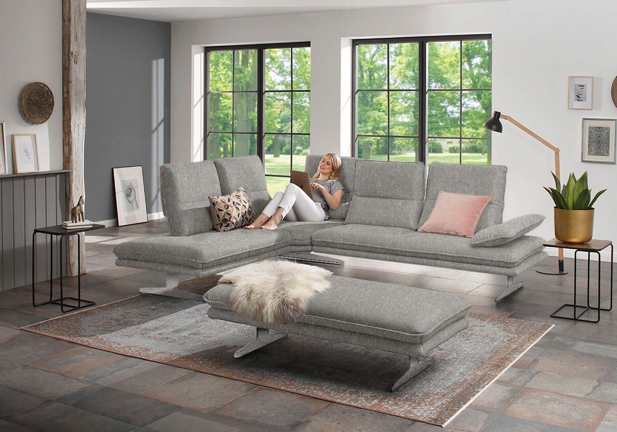 W.SCHILLIG Ecksofa "broadway, Designsofa, mit tollem Sitzkomfort, L-Form", günstig online kaufen