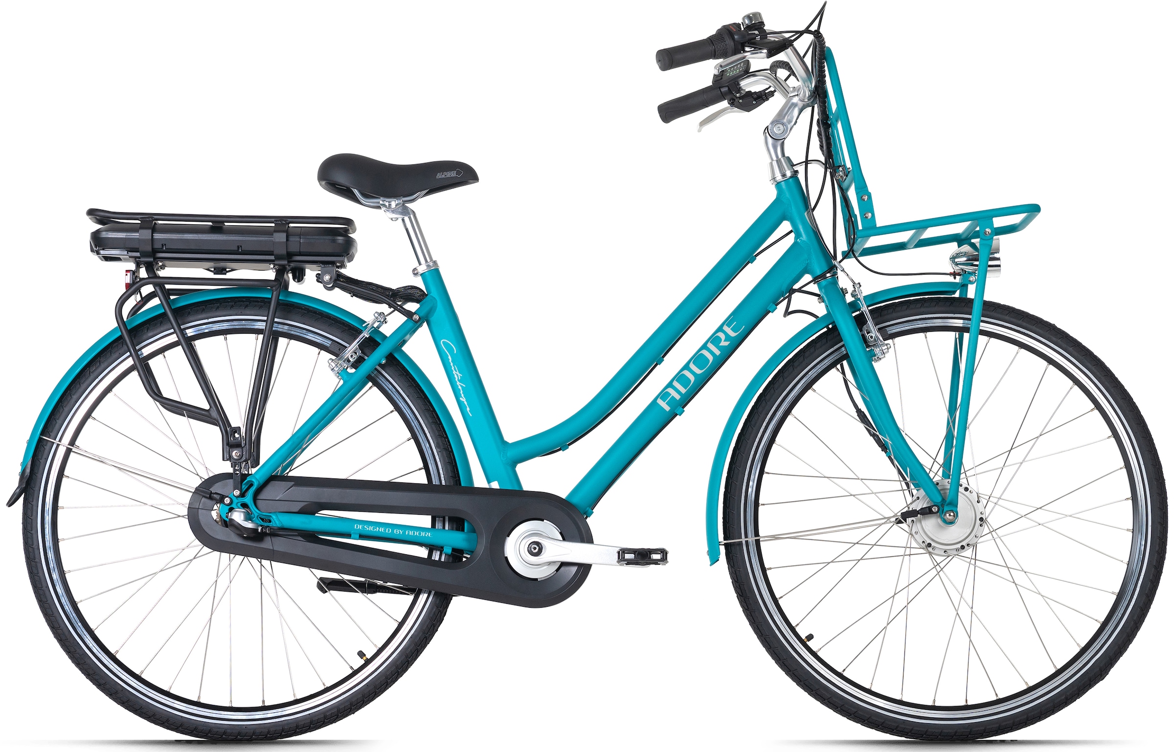 Adore E-Bike "Cantaloupe", 3 Gang, Shimano, Nexus, Frontmotor 250 W, Pedelec, Elektrofahrrad für Damen u. Herren, Cityra