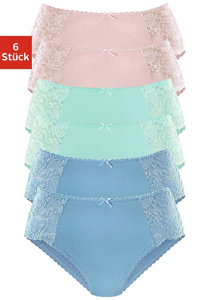 petite fleur by Lascana Hüftslip 6er-Pack, aus elastischer Baumwoll-Qualität