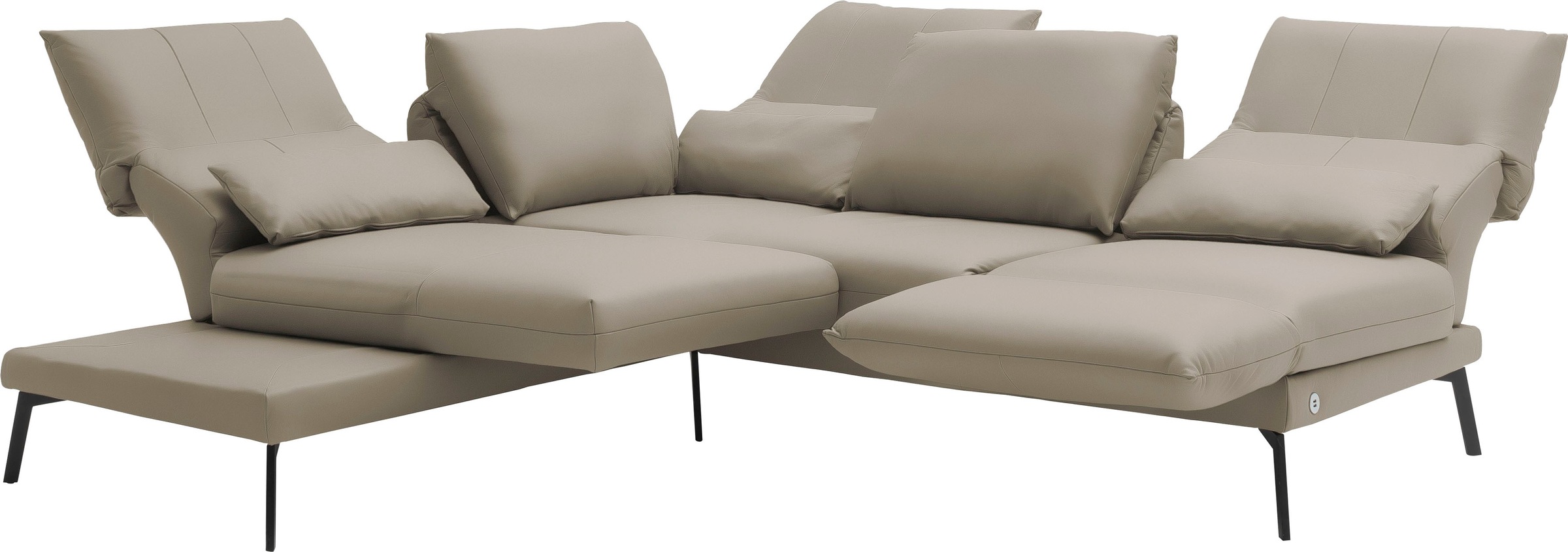 SCHÖNER WOHNEN-Kollektion Ecksofa »Spin, Multifunktionssofa, bequem und hochwertige Verarbeitung, L-Form« Drehsitz-Funktion, USB-Anschluss, Armlehnfunktion, Rückenverstellung