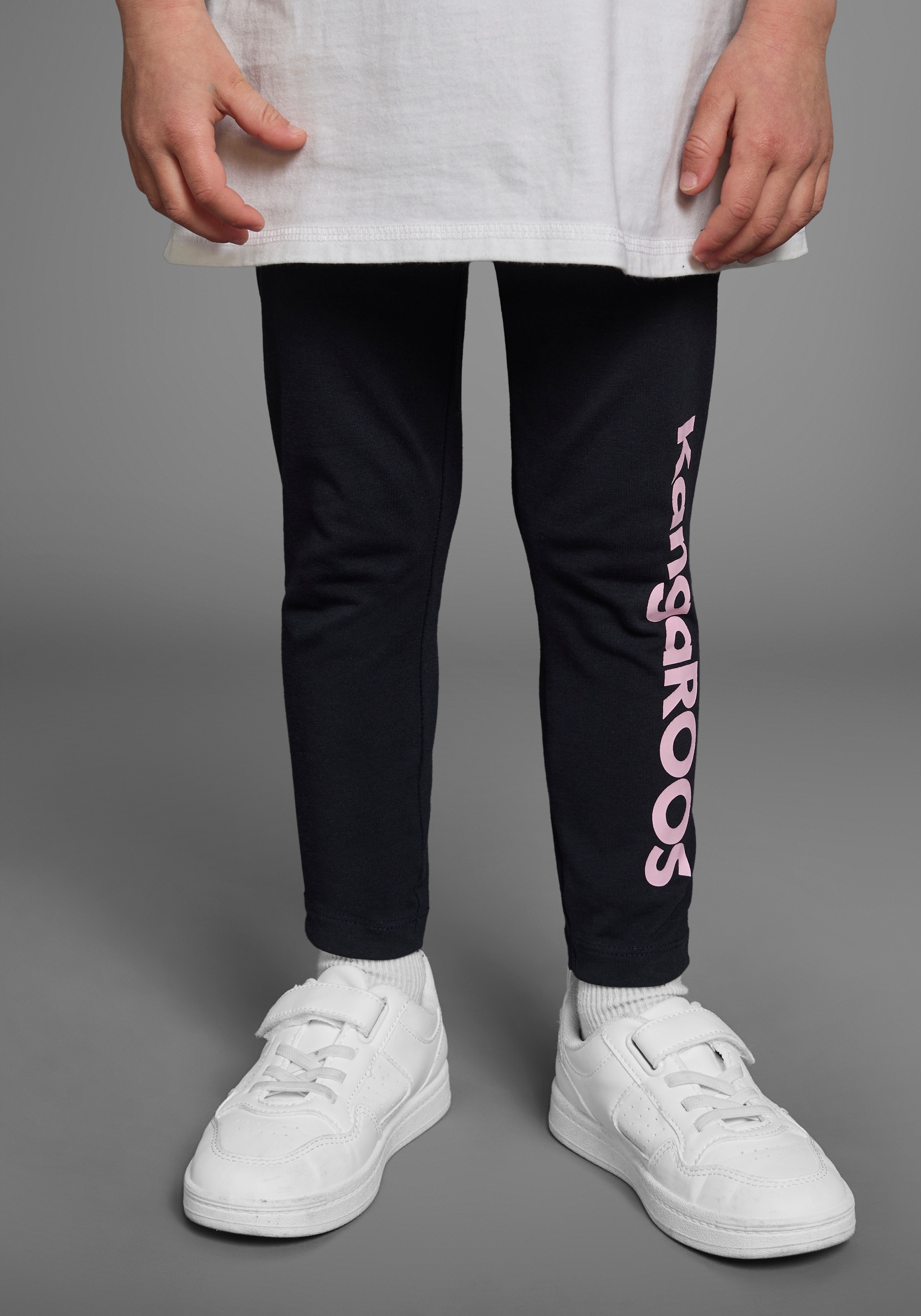 Thumbnail - KangaROOS Leggings "2er Pack Leggings mit Kangaroos Schriftzug" Für kleine Mädchen
