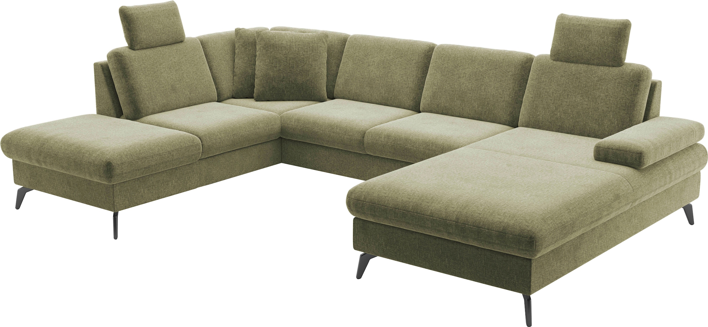 sit&more Wohnlandschaft »Morris Jubi U-Form, B: 300 cm«, mit Armteilfunktion & 1 Zierkissen, optional Bettfunktion