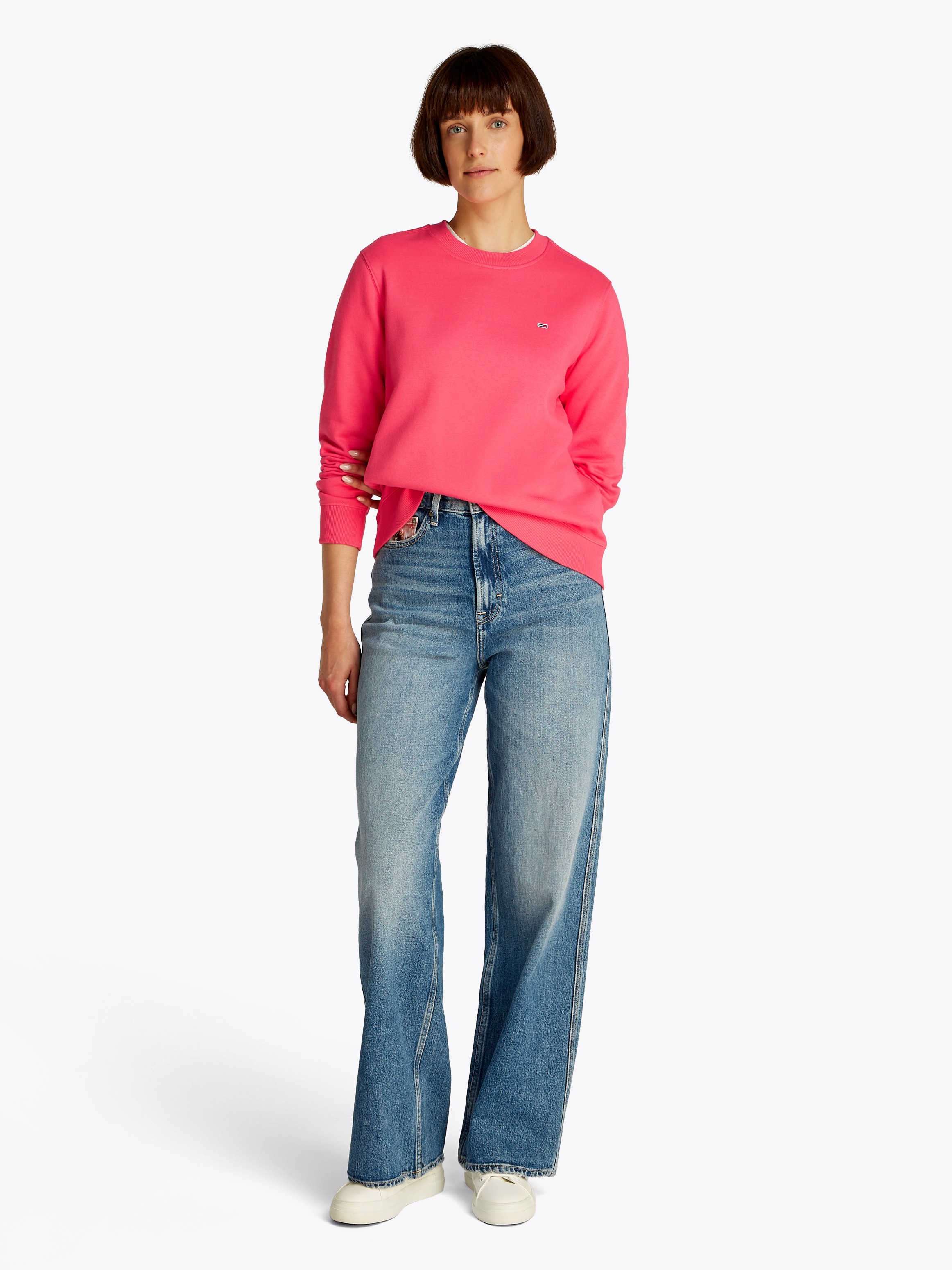Thumbnail - Tommy Jeans Sweatshirt "TJW REG S FLAG CREW", mit Logostickerei