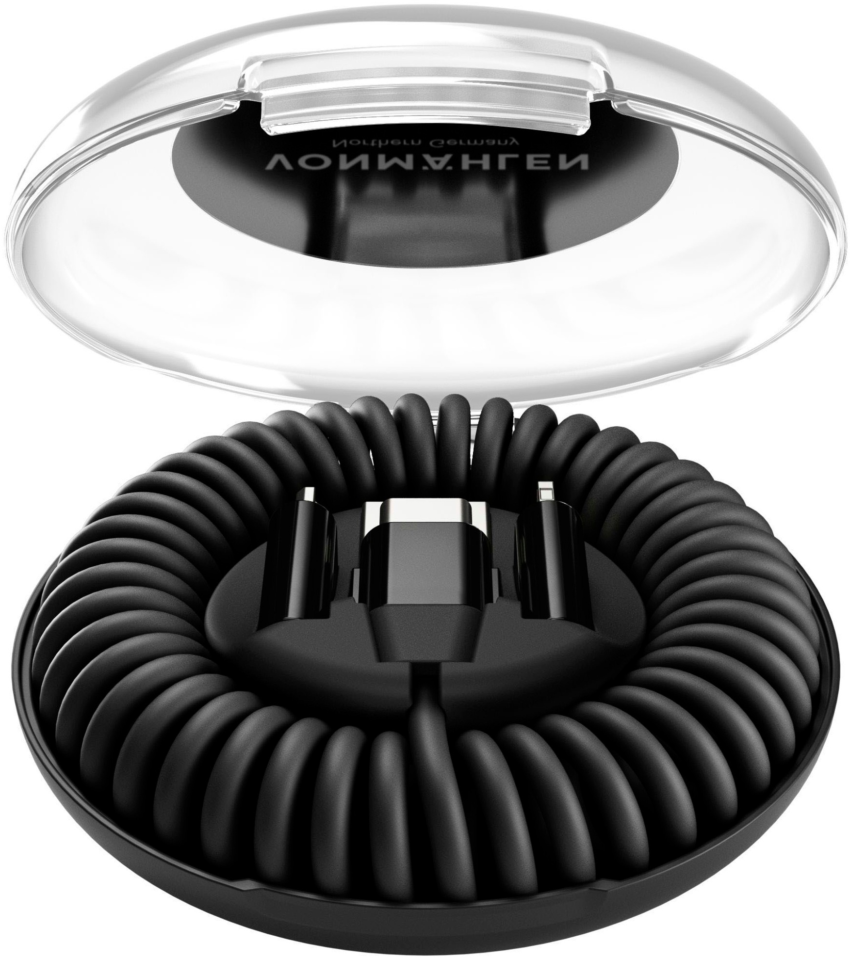 VONMÄHLEN USB-Kabel »allroundo eco - All-in-One Ladekabel«, 90 cm, Adapter: USB-A, Mikro-USB und Lightning