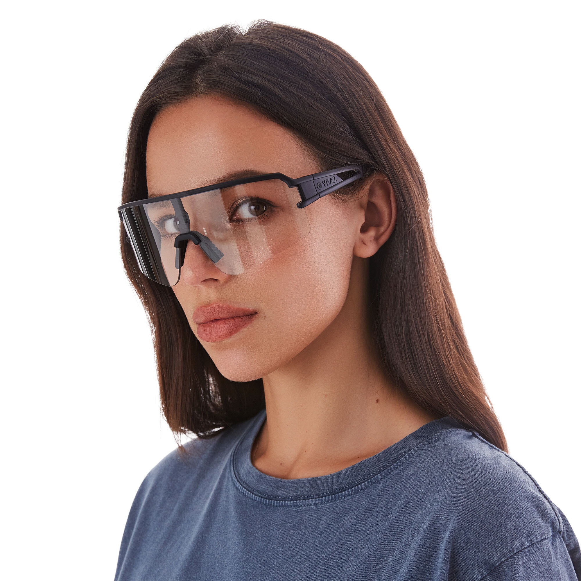 YEAZ Sportbrille »Sport-Sonnenbrille weiß/transparent SUNSPOT«