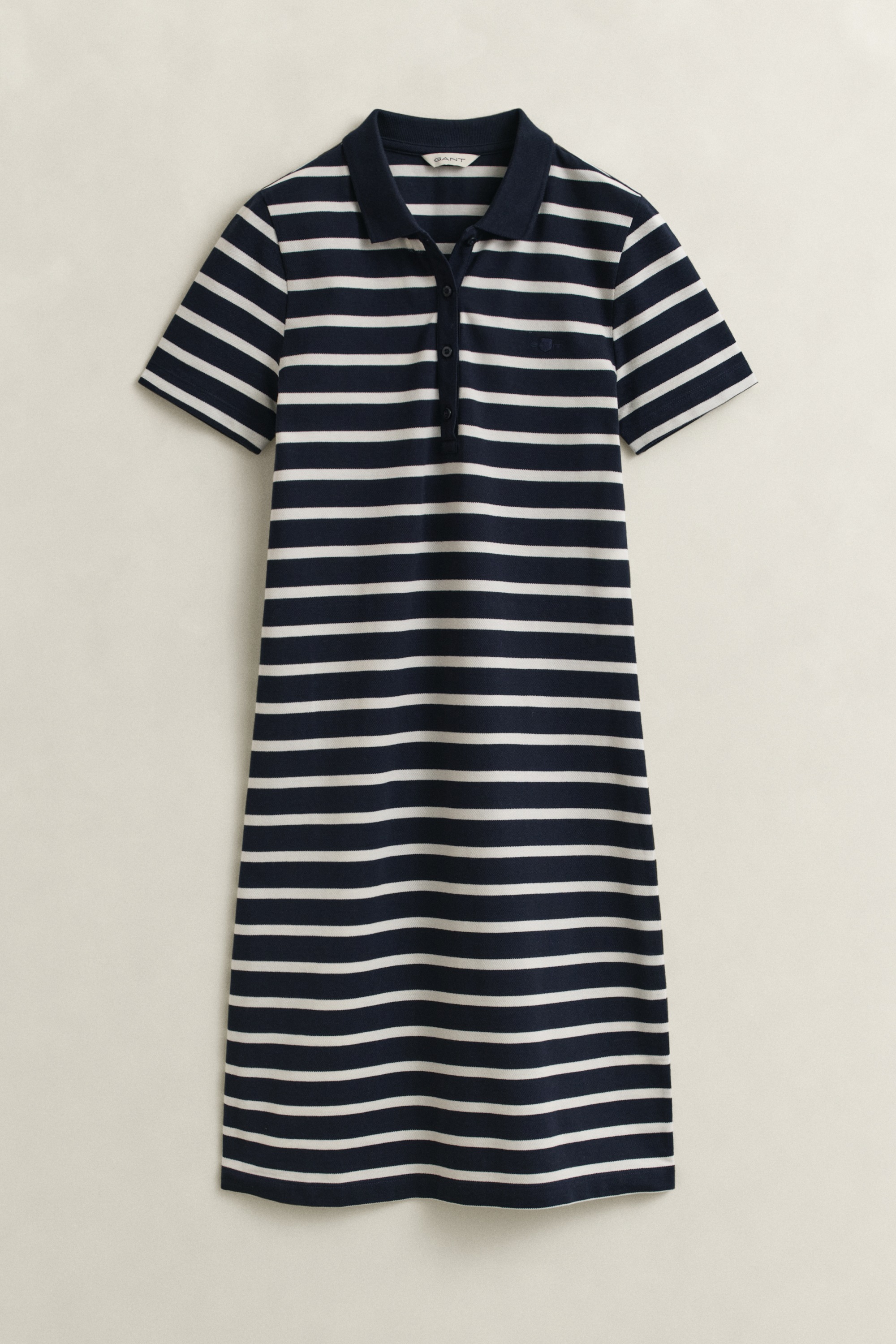 Gant Polokleid »SLIM STRIPED PIQUE POLO« Ohne Tasche Slim fit mit Polokragen