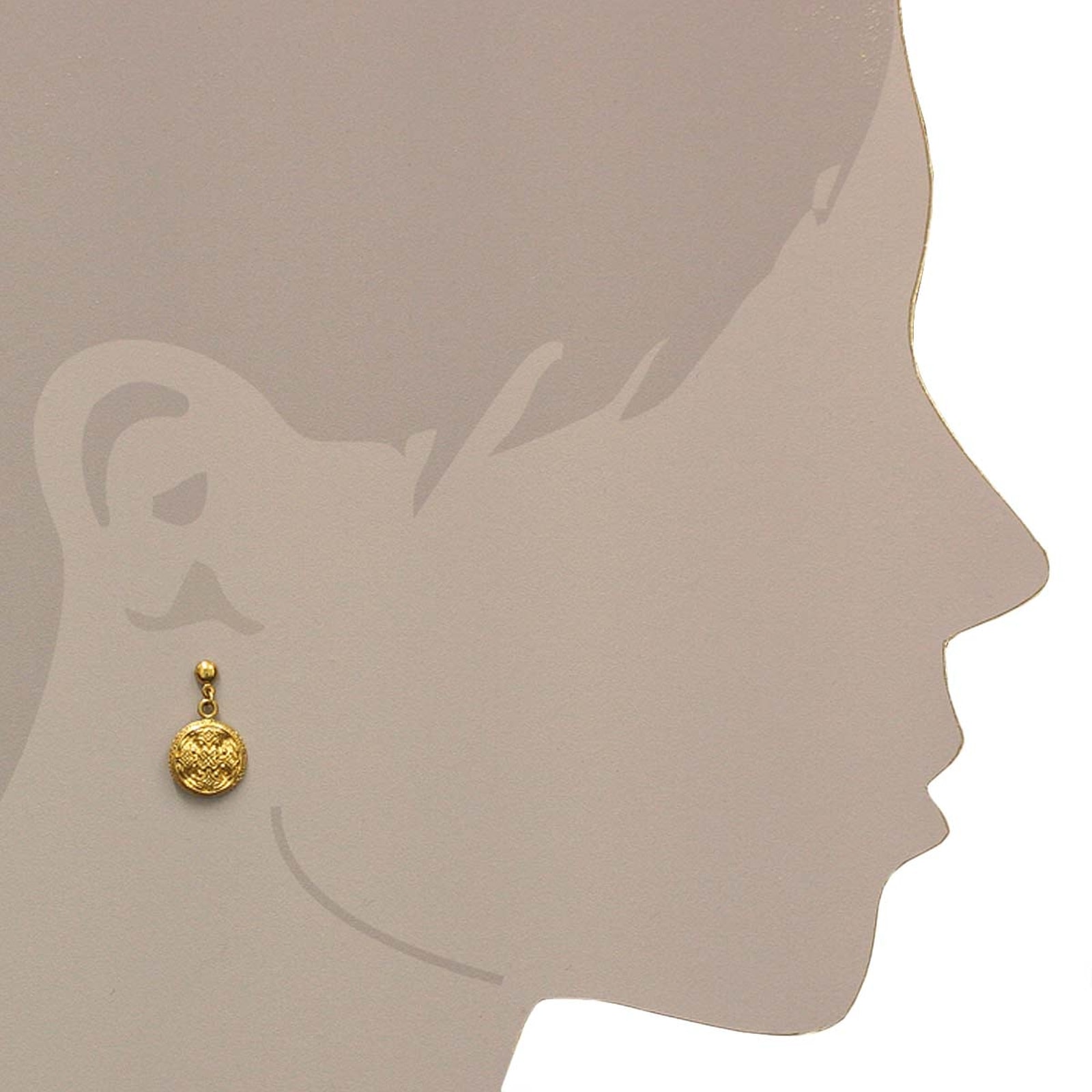 OSTSEE-SCHMUCK Paar Ohrhänger »- Hiddensee 13 mm rund - Gold 333/000 - ,«