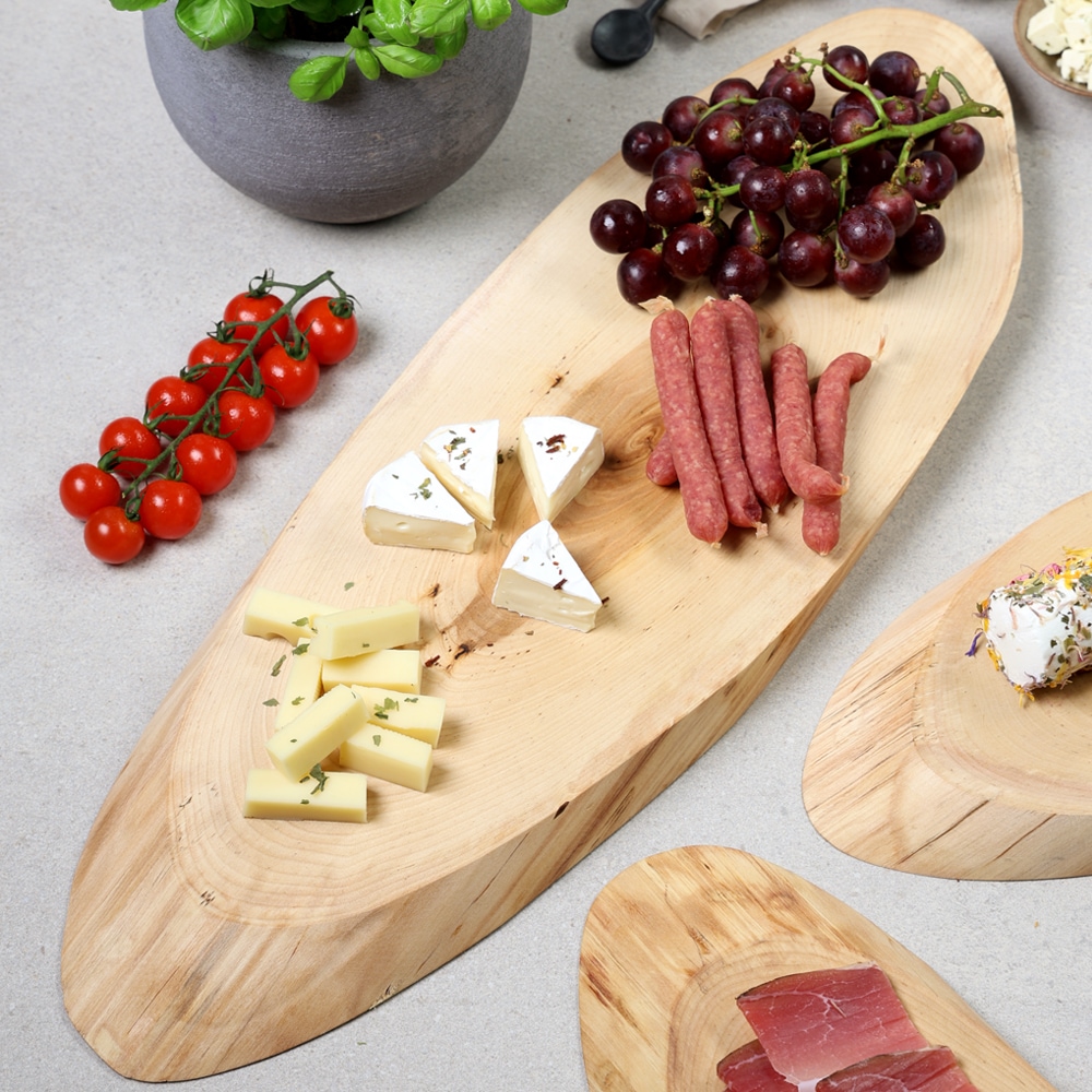KESPER® Servierbrett »Brett aus Birkenholz, FSC«, (1 St.), ideal zum Servieren und Präsentieren von Lebensmitteln