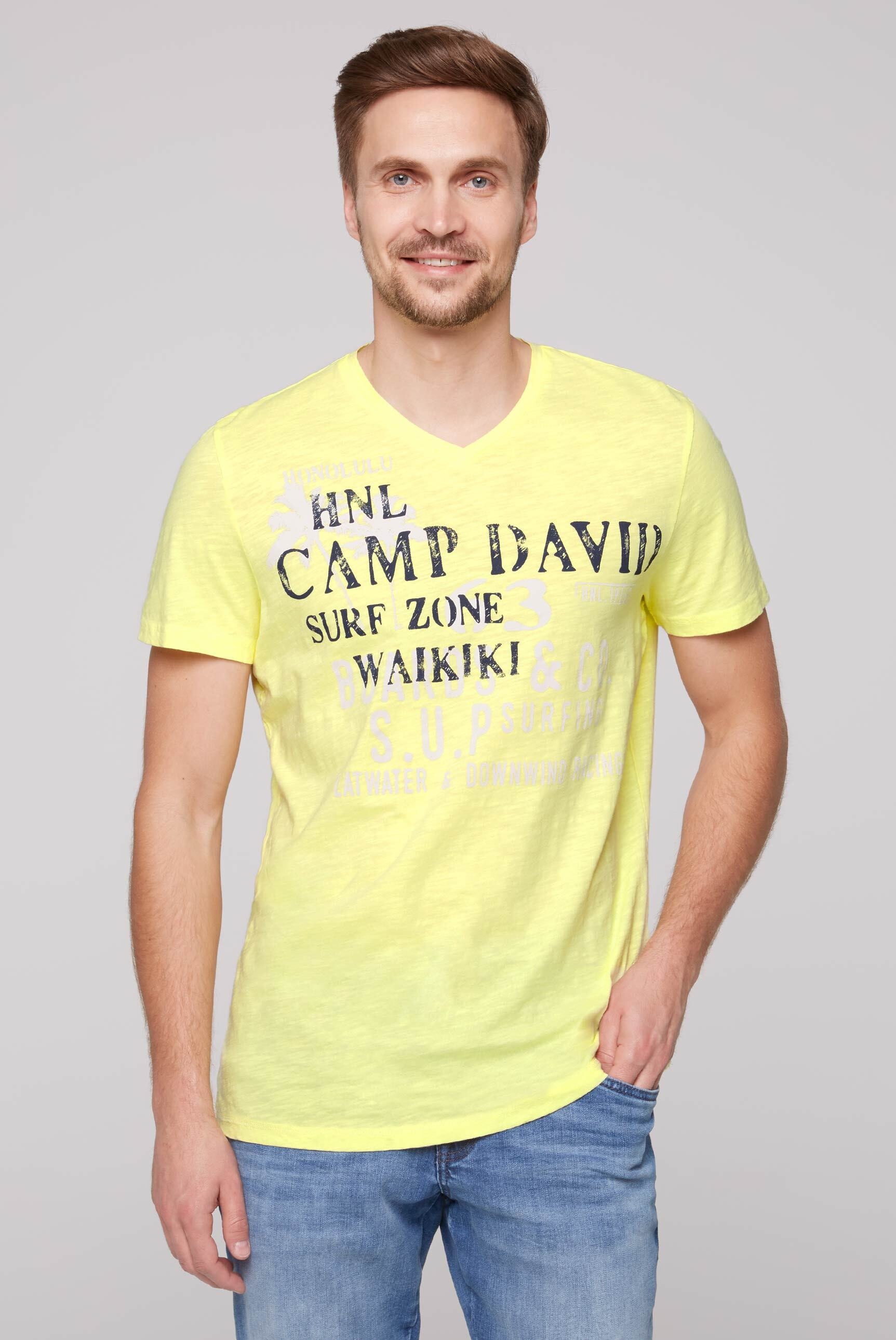 CAMP DAVID V-Shirt, aus Baumwolle