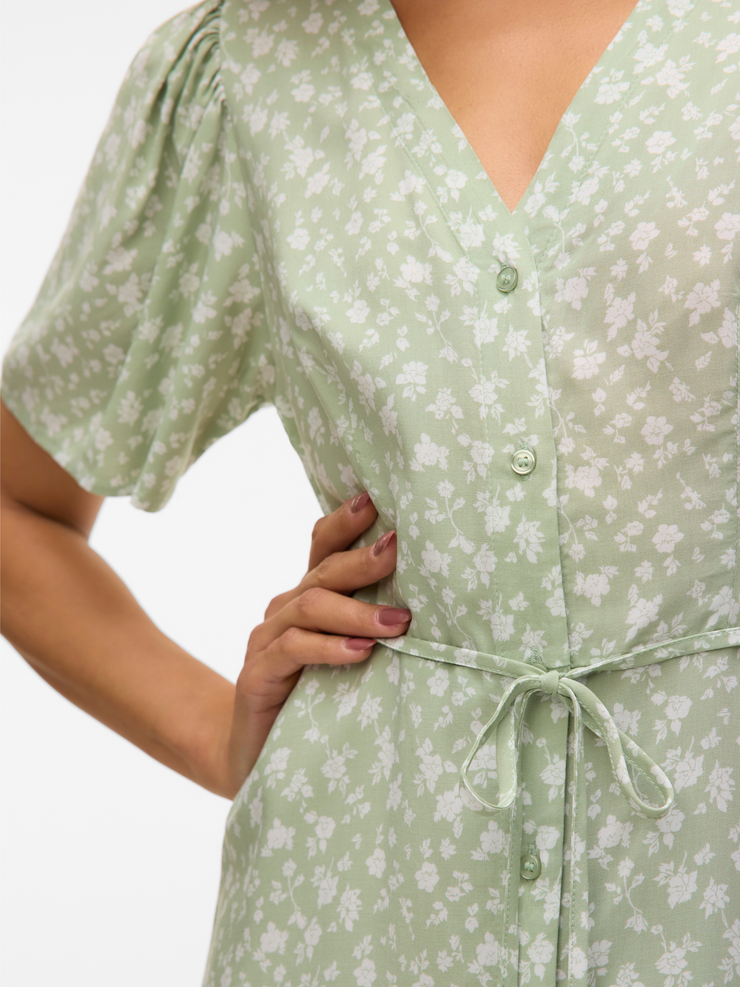 Vero Moda Minikleid "VMALBA SS SHORT DRESS WVN NOOS" Viskose, regular fit günstig online kaufen