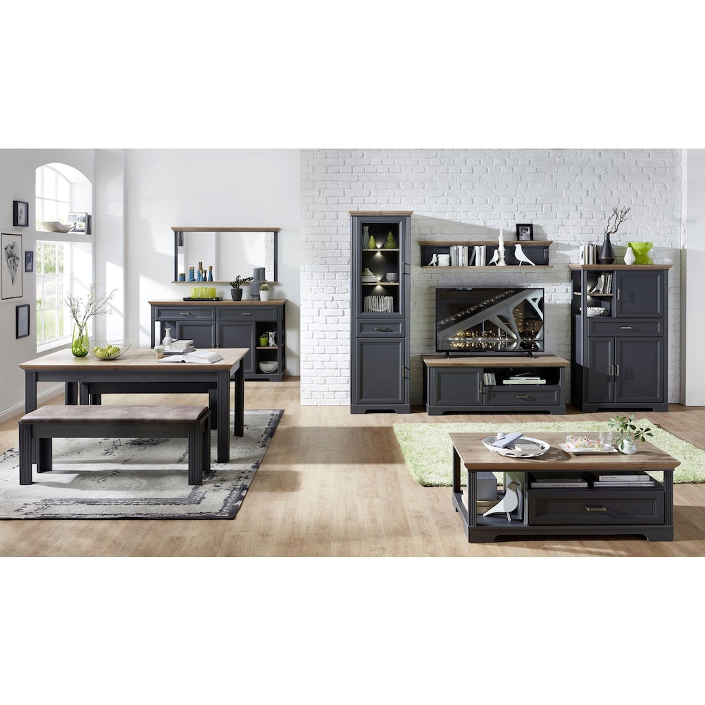 Innostyle Vitrine »Jasmin«, (1 Sideboard und 1 Aufsatzvitrine)