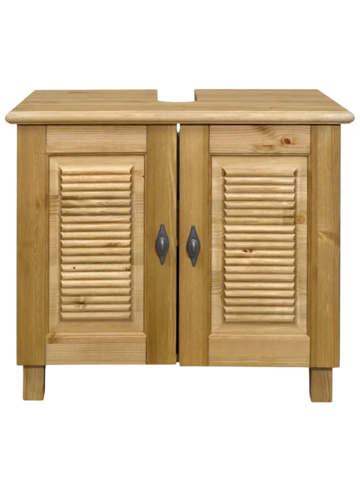 Home affaire Waschbeckenunterschrank »Rauna« aus massiver Kiefer, Breite 64 cm, Rillenoptik, made in EU