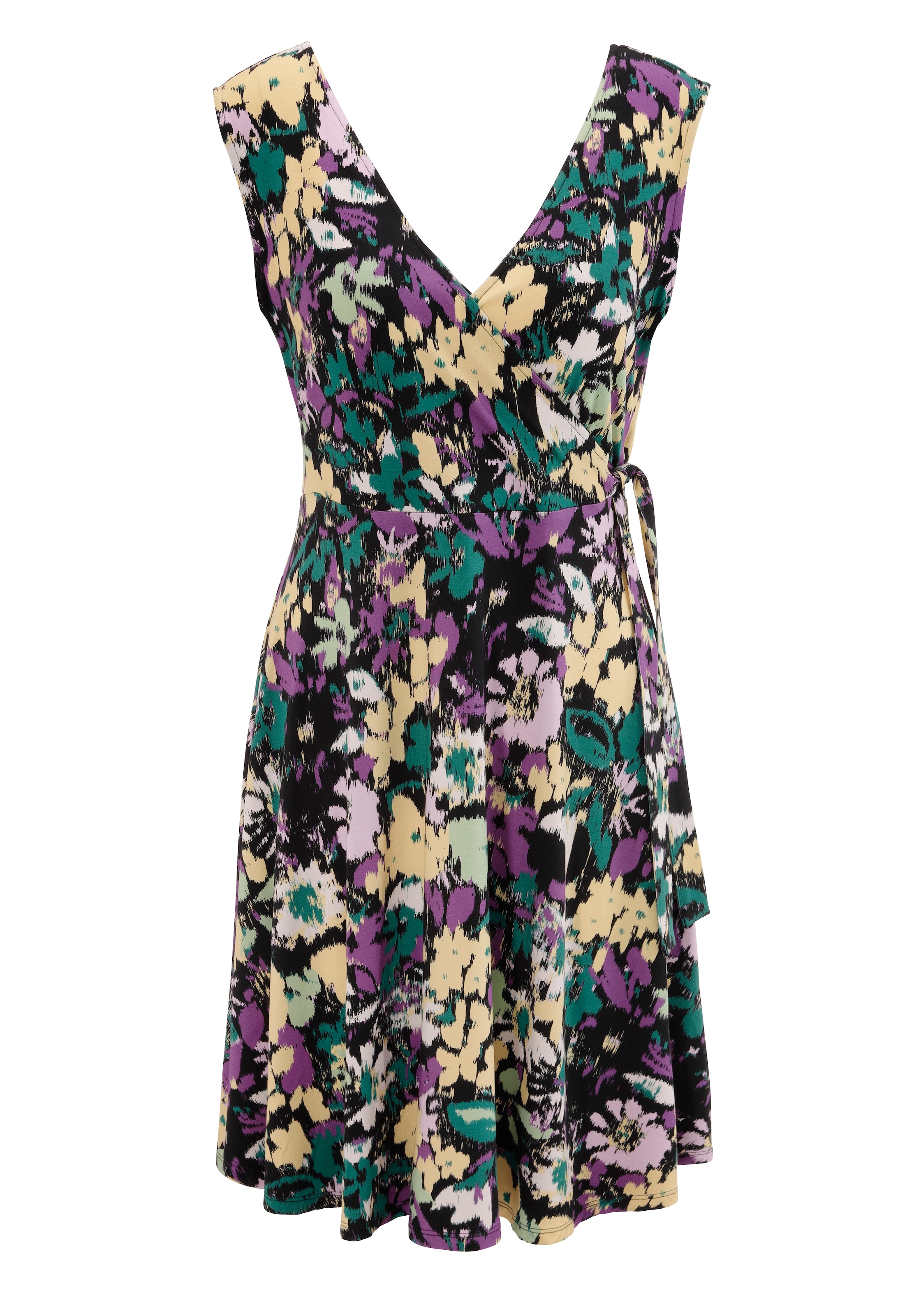 Aniston CASUAL Sommerkleid, mit malerischem Blumendruck - jedes Teil ein Unikat - NEUE KOLLEKTION