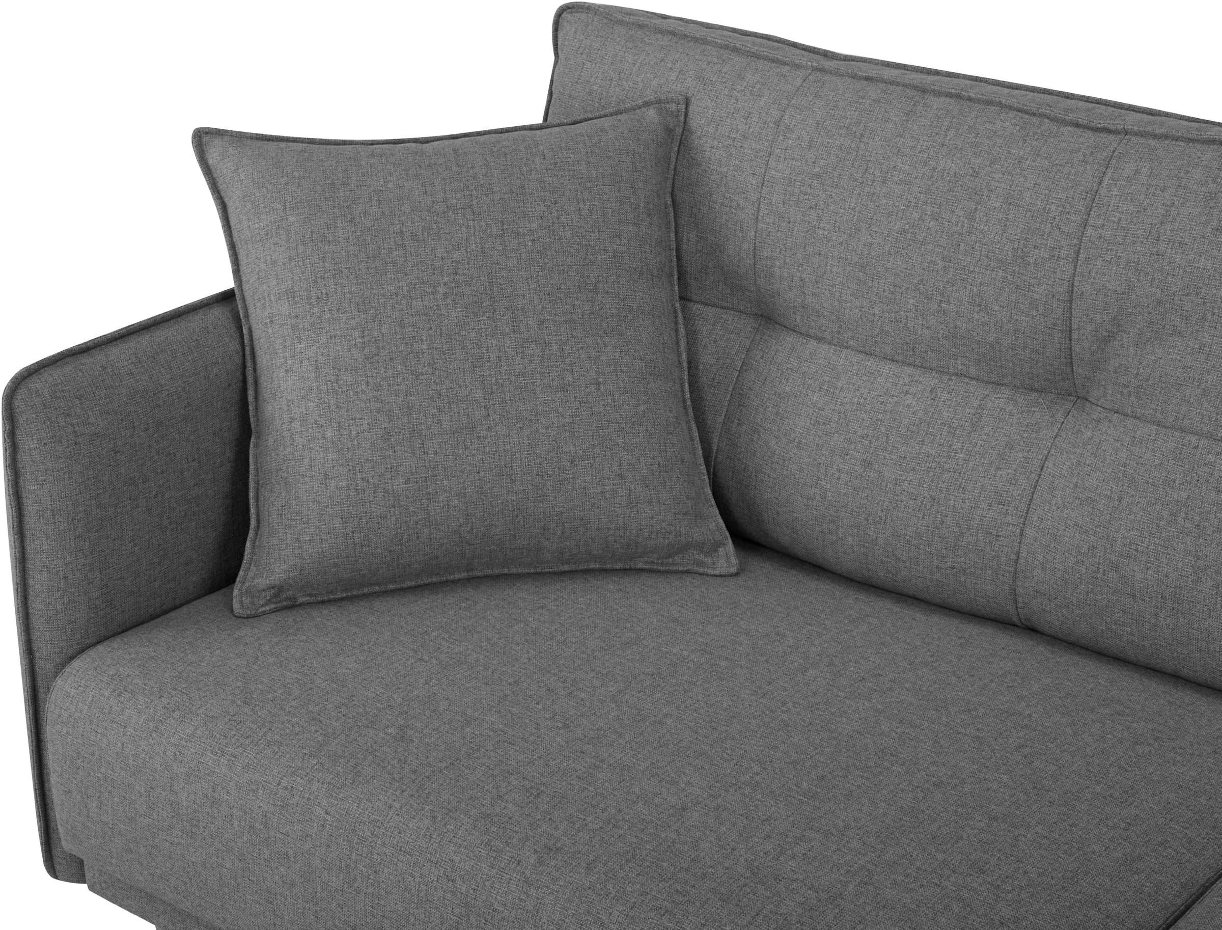 Home affaire Schlafsofa »SORENITY, 196 cm, 3-Sitzer, verstellbare Rückenlehne« verstellbarer Rückenlehne, Klappmechanismus, Webstoff
