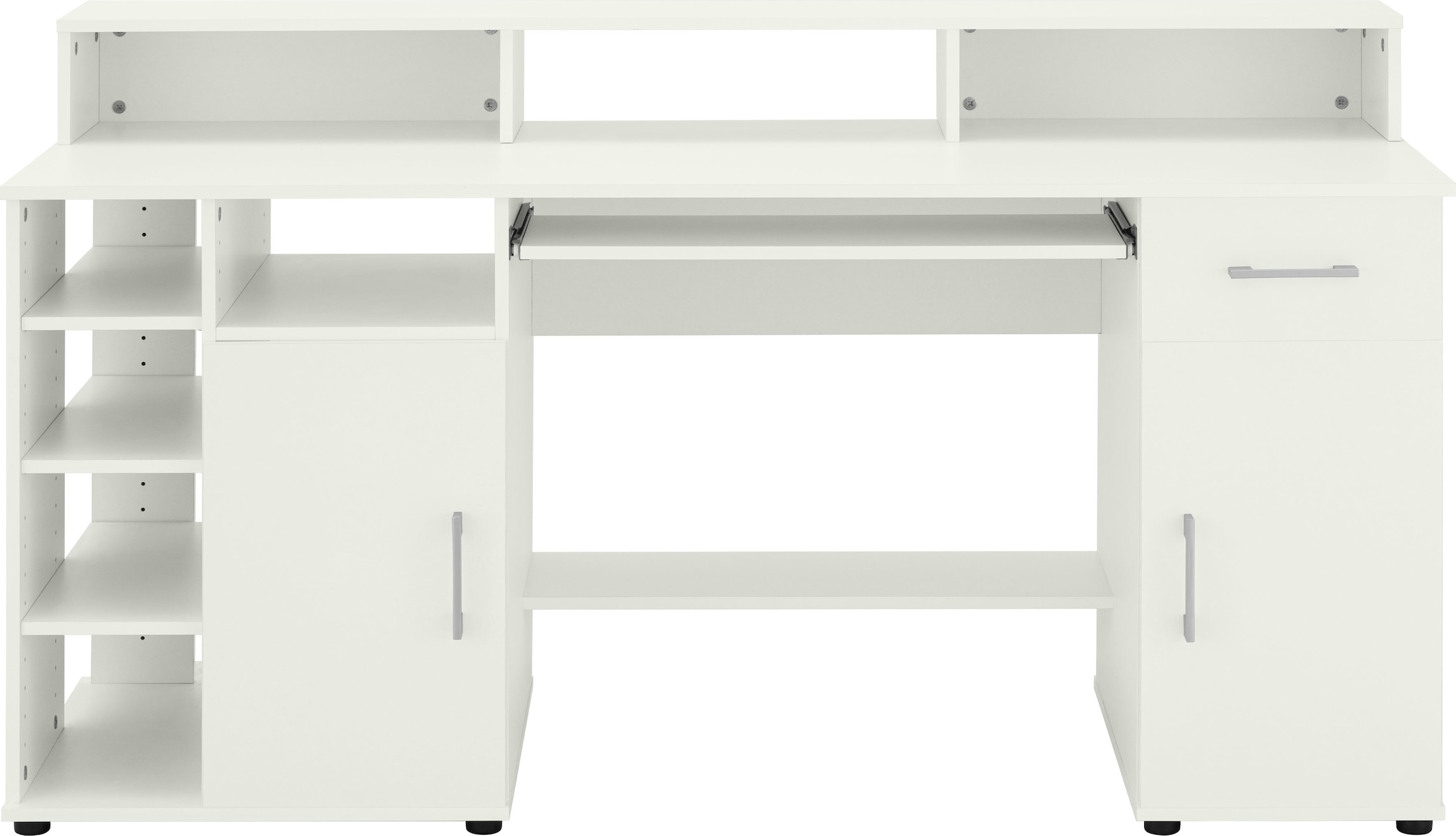 VOGL Möbelfabrik Schreibtisch "Timra mit Monitoraufsatz, Tastaturauszug & T günstig online kaufen