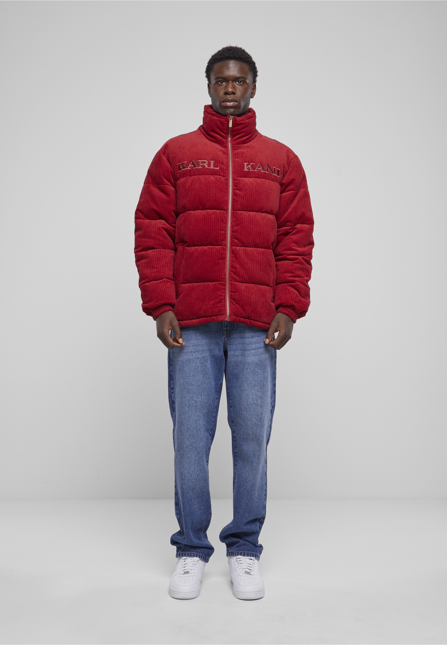 Karl Kani Winterjacke »Karl Kani Unisex KM233-038-1 KK Retro Corduroy Puffer Jacket« 1 Stk. tlg. ohne Kapuze