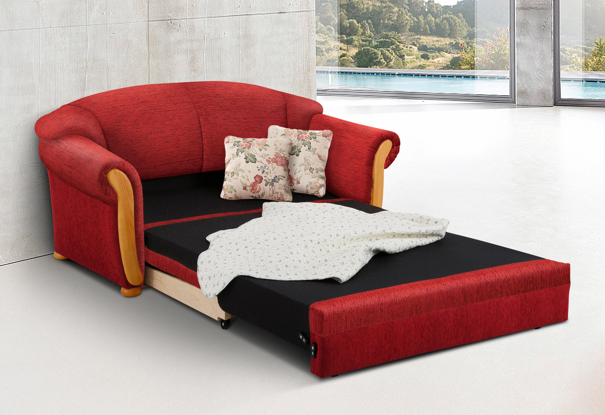 Home affaire 2-Sitzer "Milano, Schlafsofa im Landhaus-Stil, bequem, Liegefl günstig online kaufen