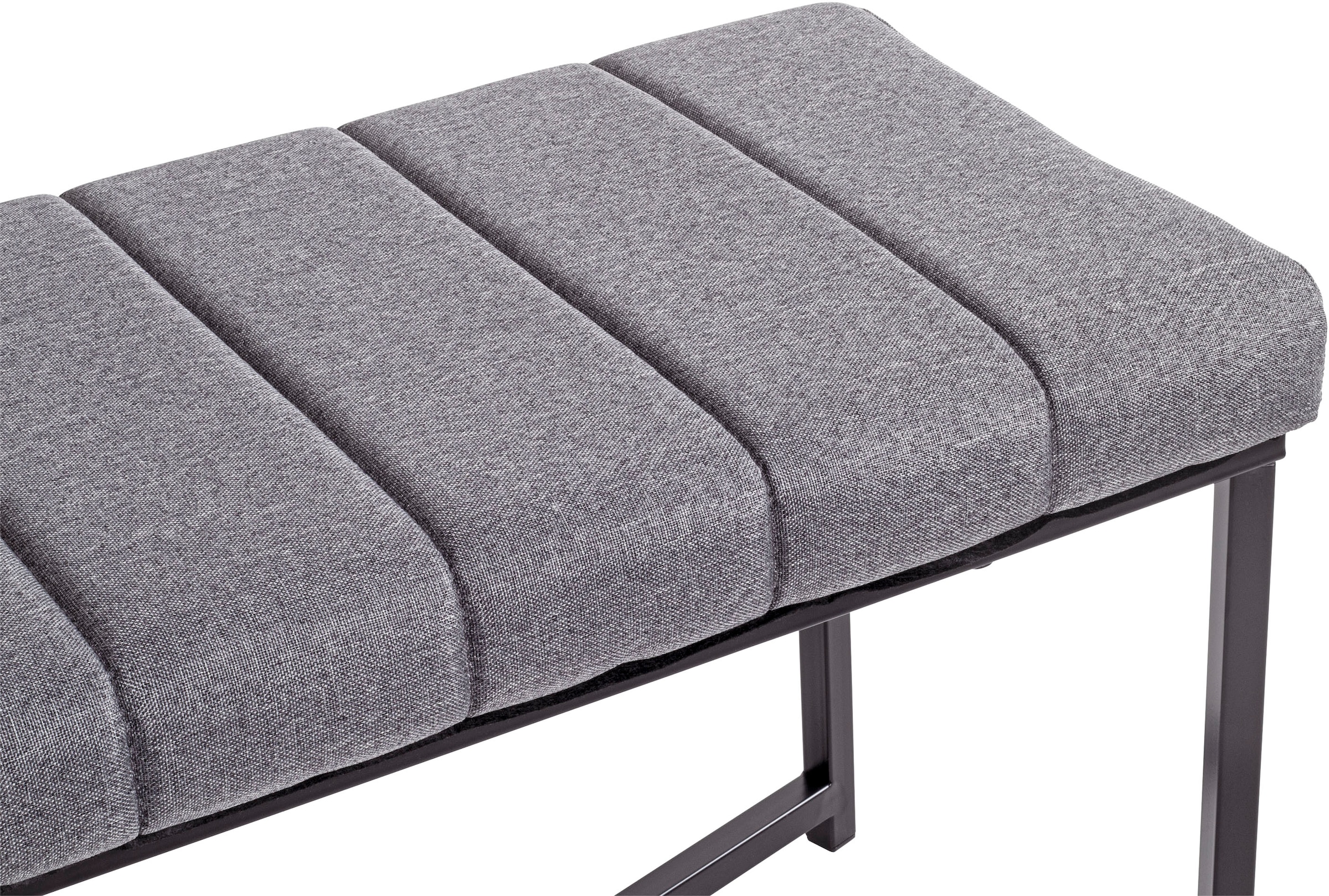 HAKU Hockerbank »Flurbank, Garderobenbank, Sitzbank« 1 Stk. tlg. rechteckig - aus Metall Schwarz - B/T/H 118/38/47 cm