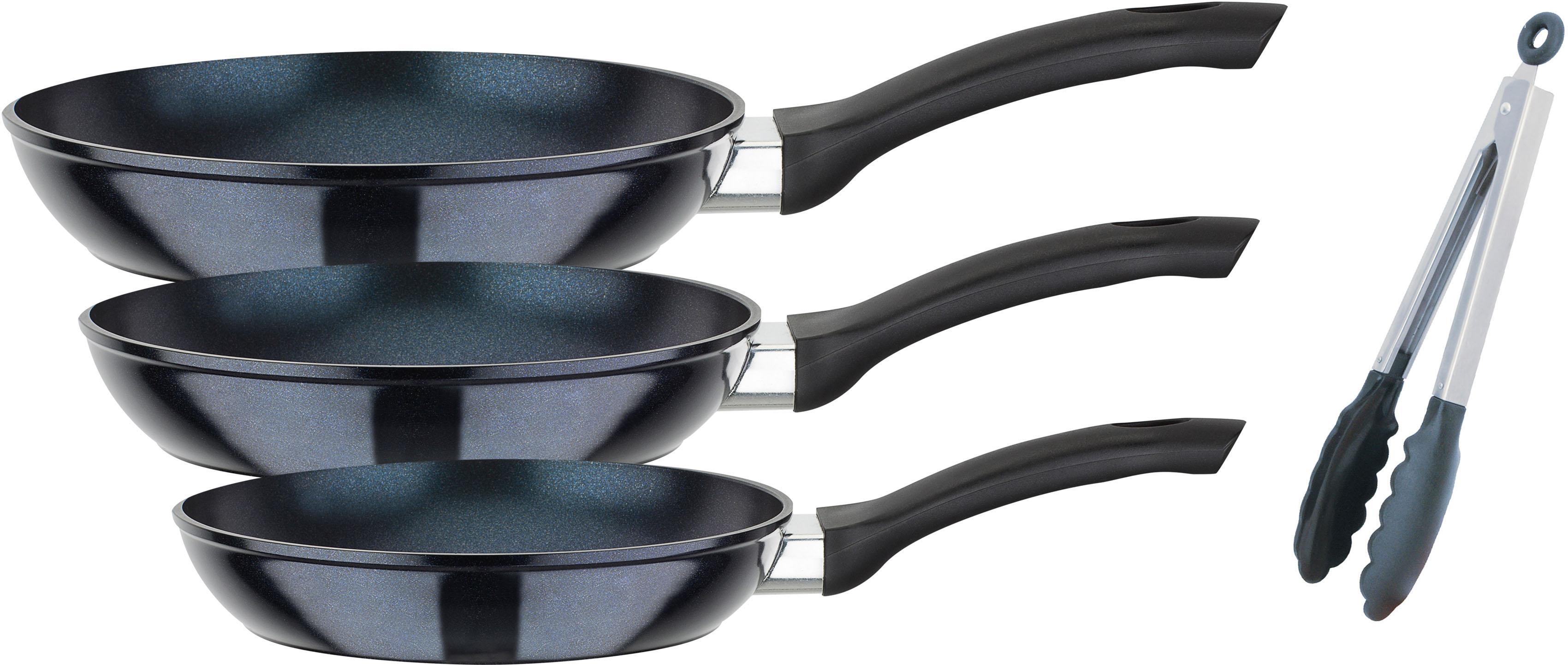 GSW "Temptura Plus" Aluminium Set, 1x Bratpfanne Ø 20 cm, 1x Bratpfanne Ø 24 cm, 1x Bratpfanne Ø 28 cm, 3 Stk. tlg. Induktion