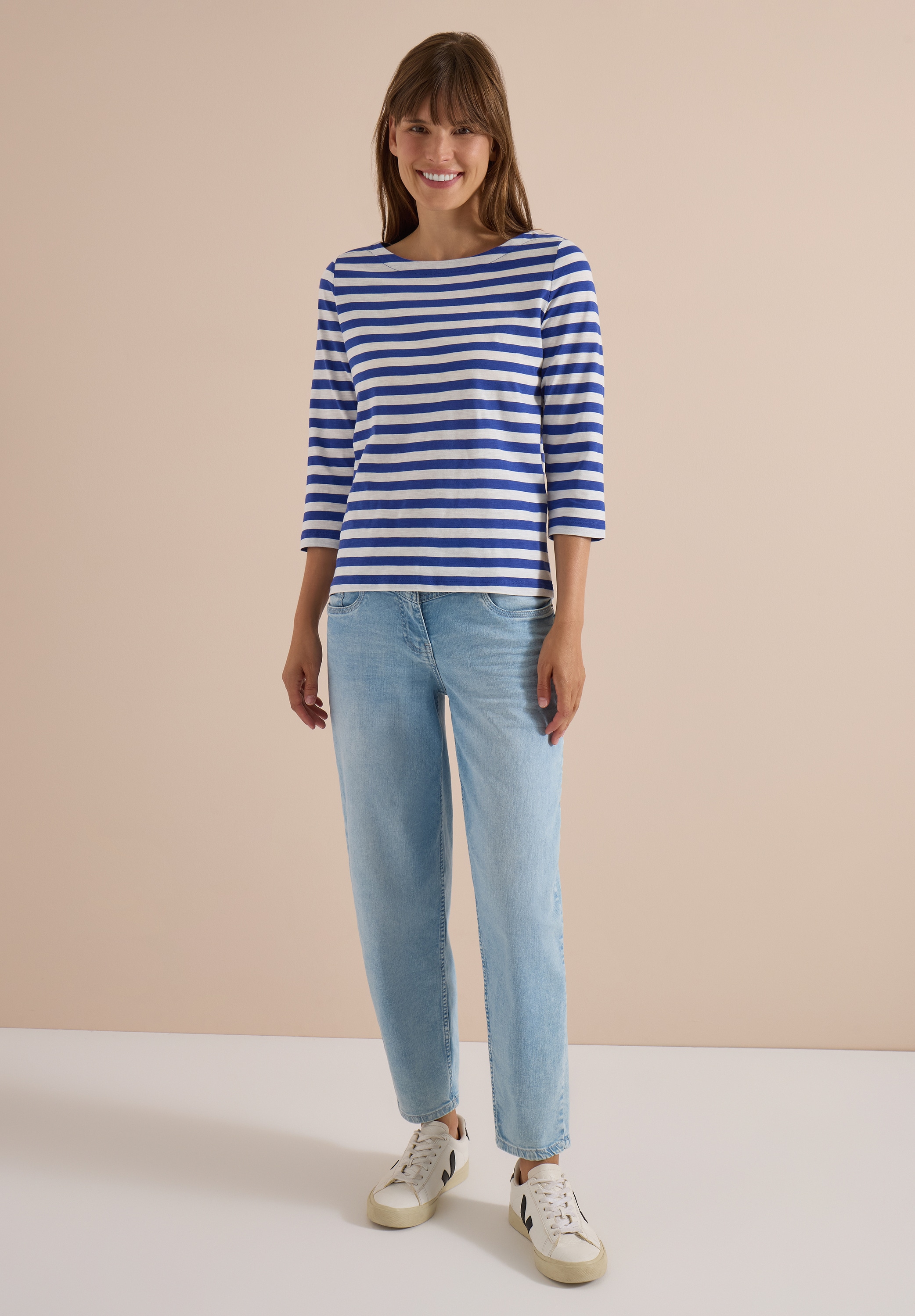 Cecil 3/4-Arm-Shirt aus reiner Baumwolle