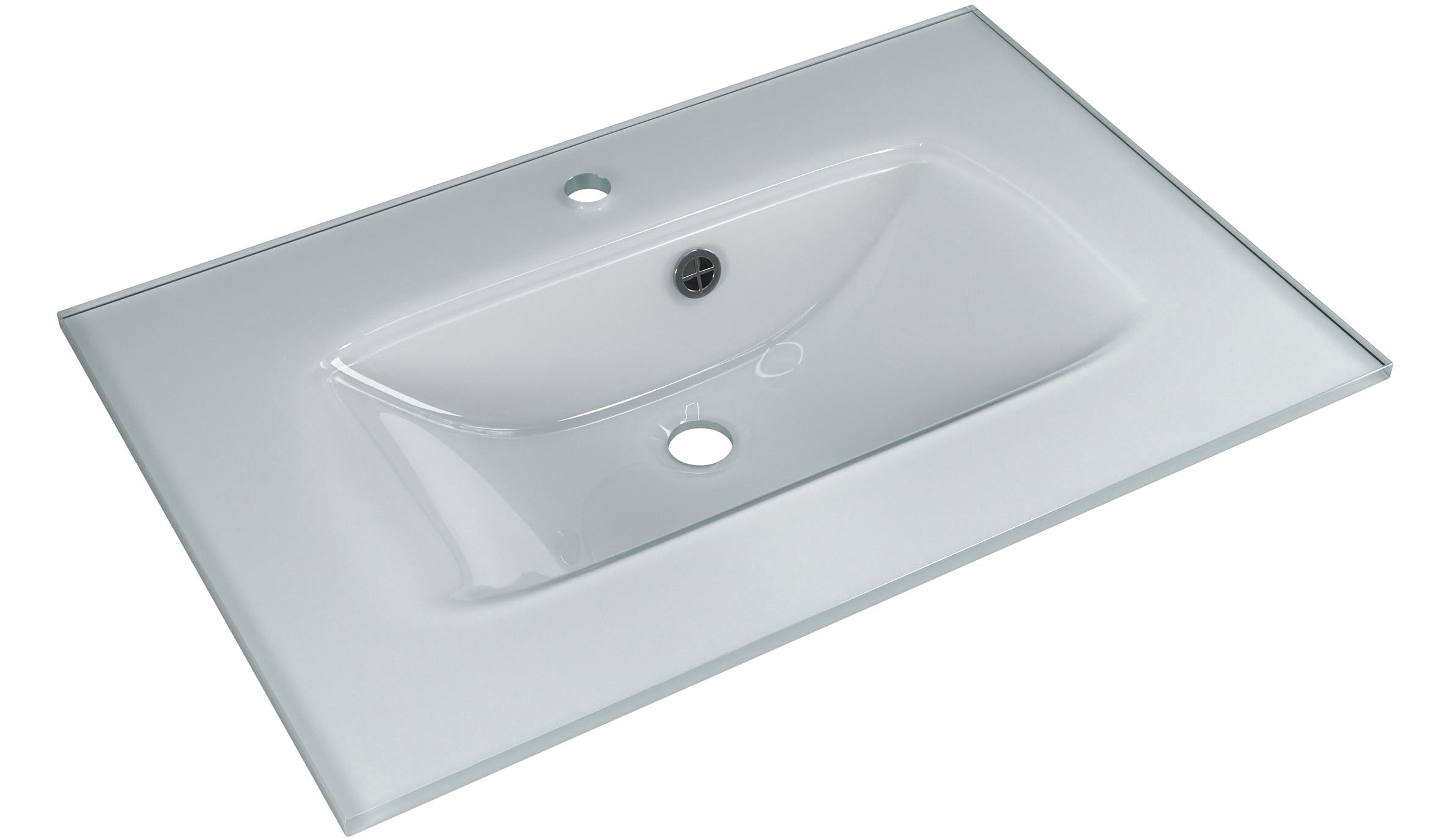 Saphir Badmöbel-Set »Badmöbel-Set Trentino 3-teilig Glas-Waschtisch mit LED-Spiegelschrank«, (4 St.), Badezimmer-Set mit Unterschrank inkl. Türdämpfer
