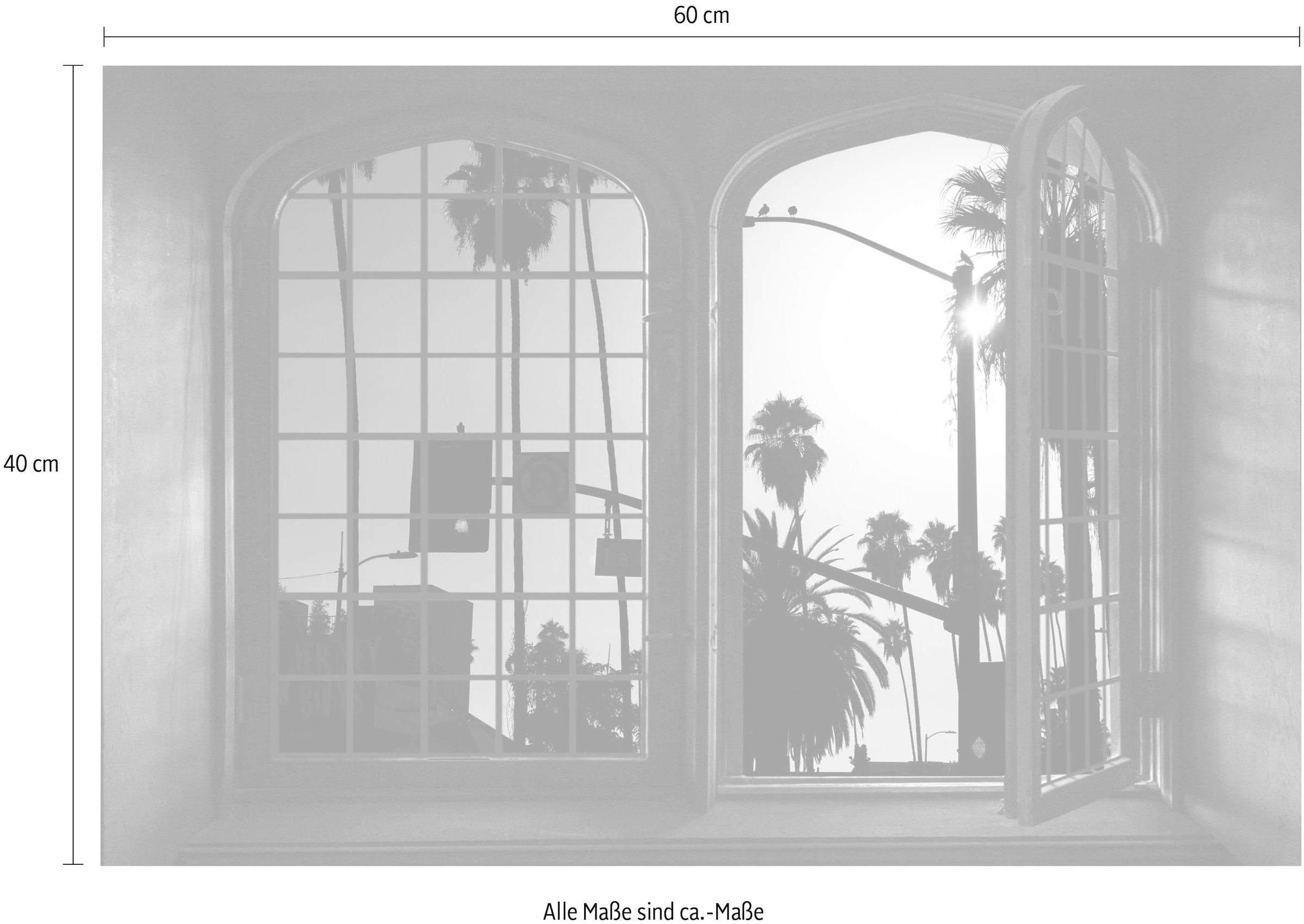 queence Wandsticker »Amerika«, Wandsticker, Wandbild, selbstklebend, 3D, Fenster