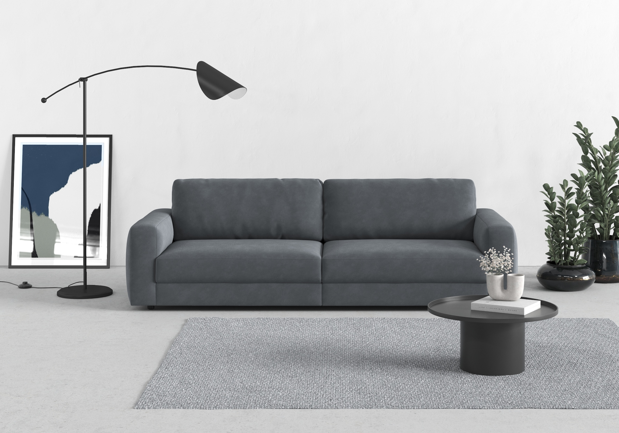 TRENDMANUFAKTUR Big-Sofa "Bourbon Mega, bequem, viel Platz, Breite 264cm," extra tiefe Sitzfläche, wahlweise mit Sitztiefenverstellung bestellbar