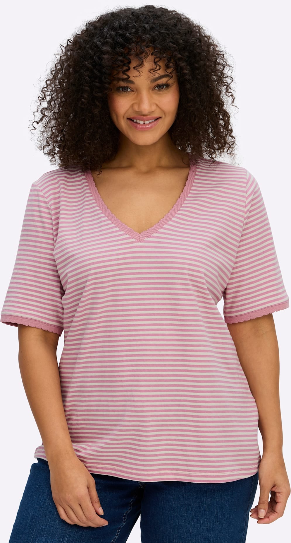 Sheego Kurzarmshirt "Shirt" 1