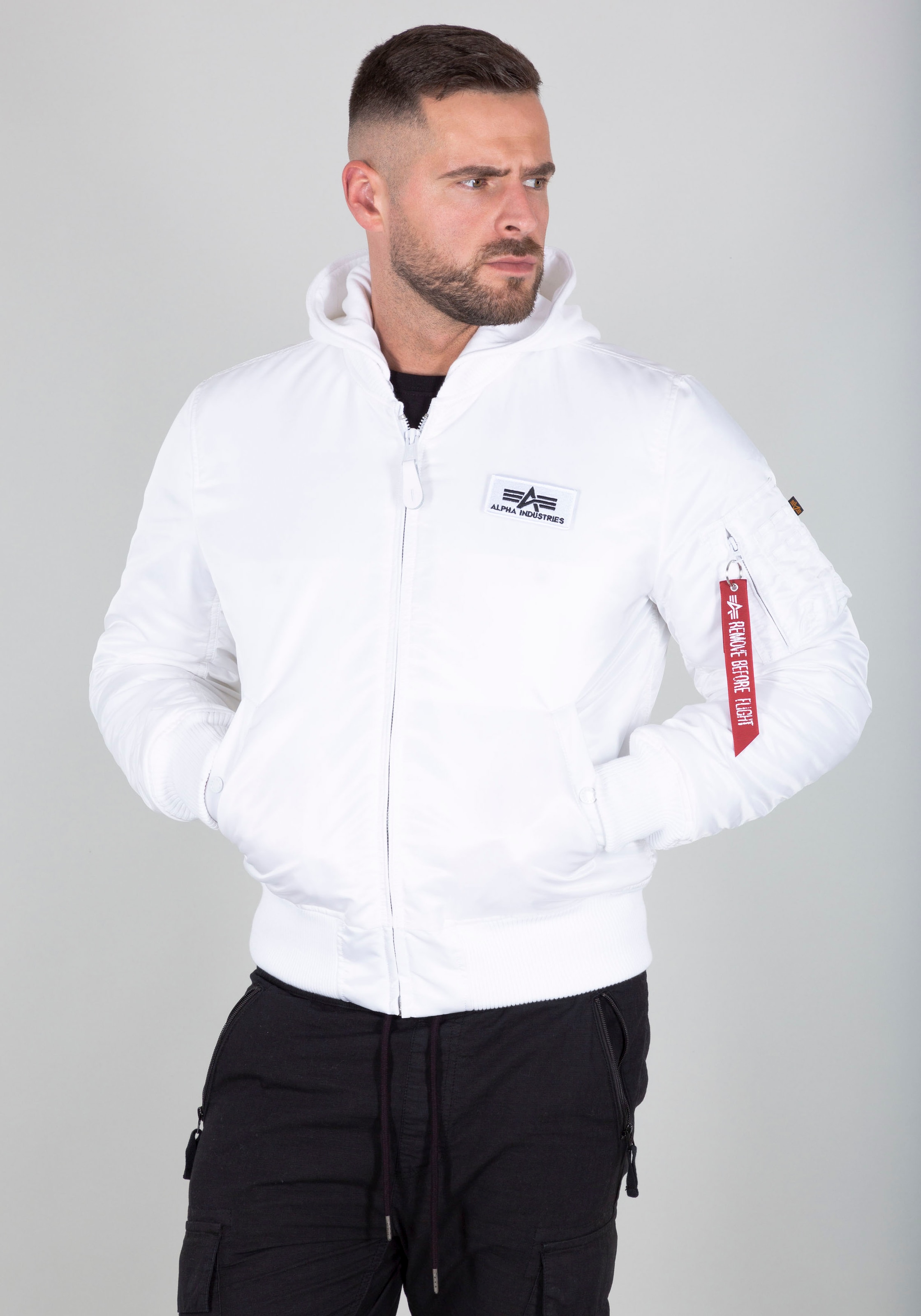 Alpha Industries Bomberjacke "MA-1 ZH Back Print" mitKapuze günstig online kaufen