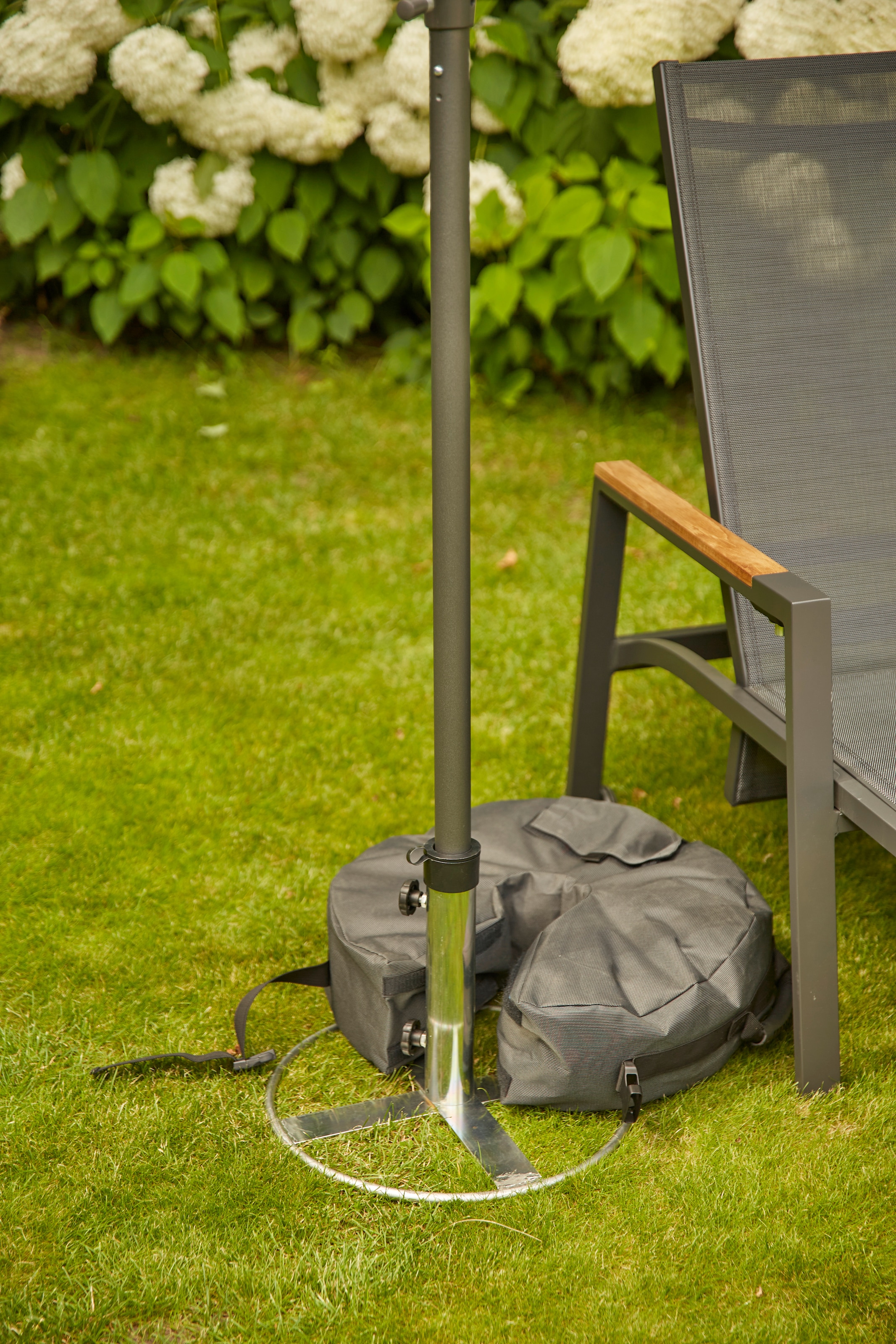 Siena Garden Schirmhalter, Rasendorn, Ø: 40 cm, galvanisiert, mit Adaptern für Ø48/38/32 mm