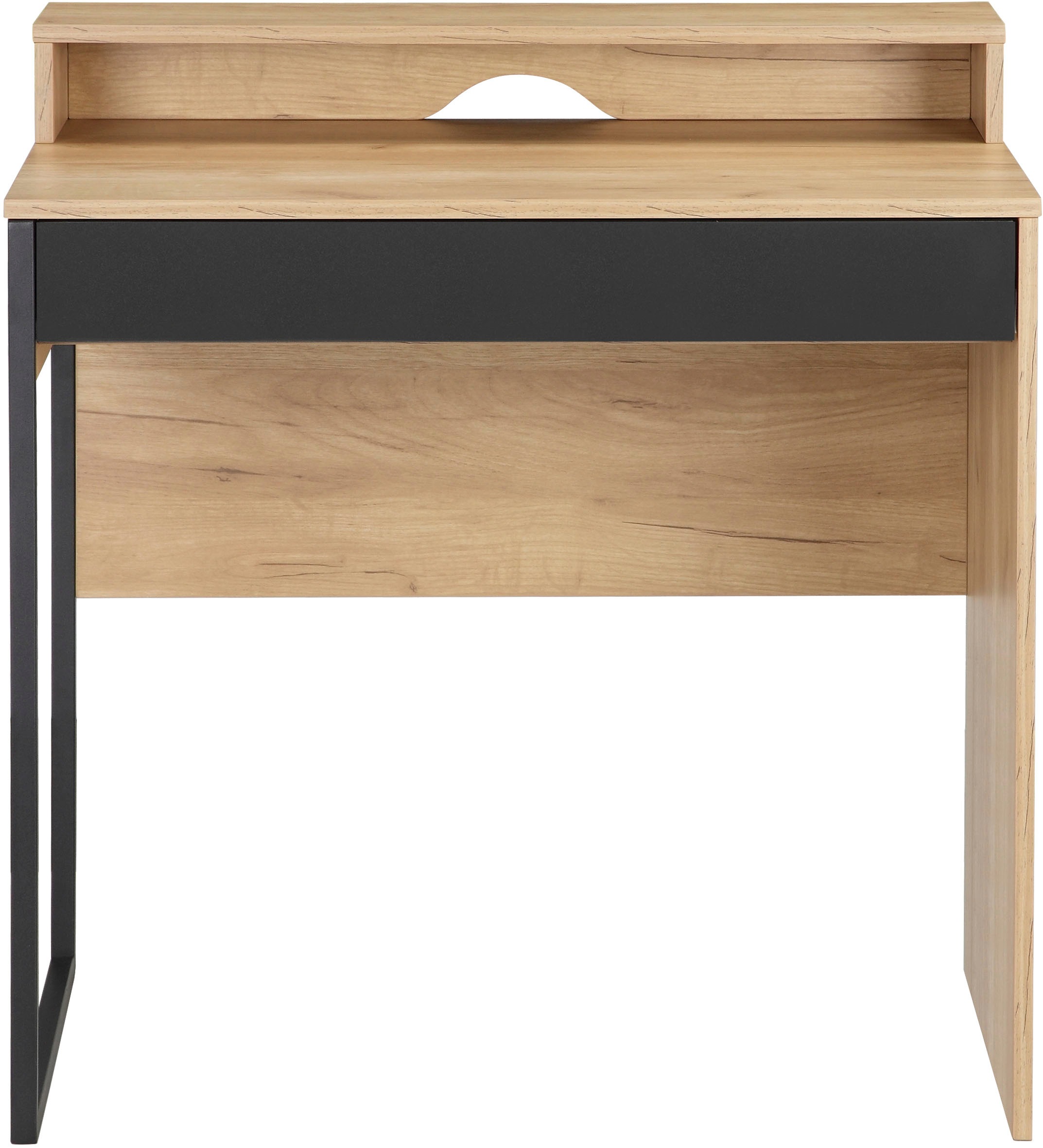 Thumbnail - OTTO home Schreibtisch "Moid, Computertisch in modernem Design" Breite 80 cm, mit Schublade, Kabeldurchlass & Metallkufe