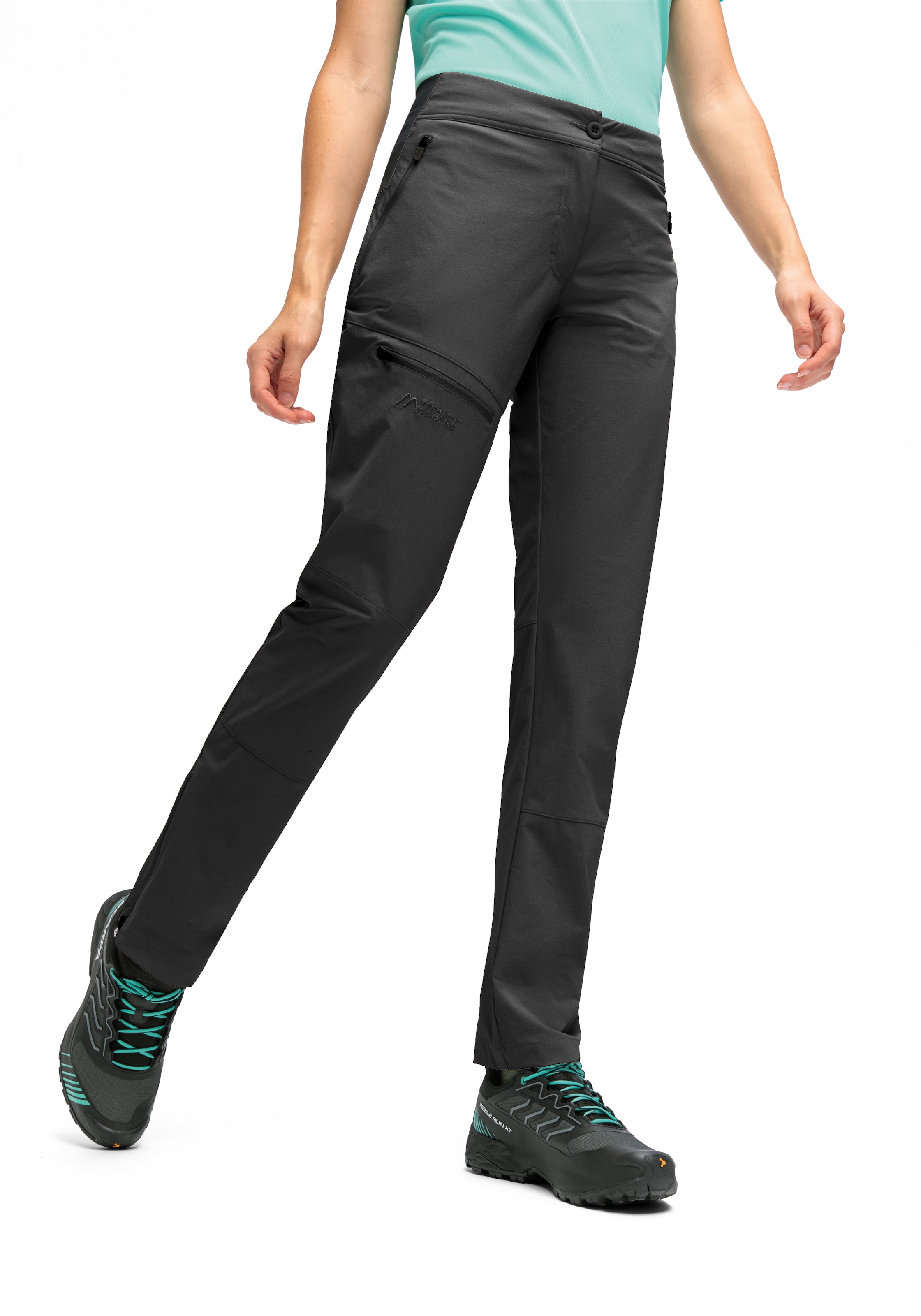 Maier Sports Outdoorhose »Inara slim Vario«, Damen Wanderhose, Funktionshose mit Variobund und 4 Taschen, Slim Fit