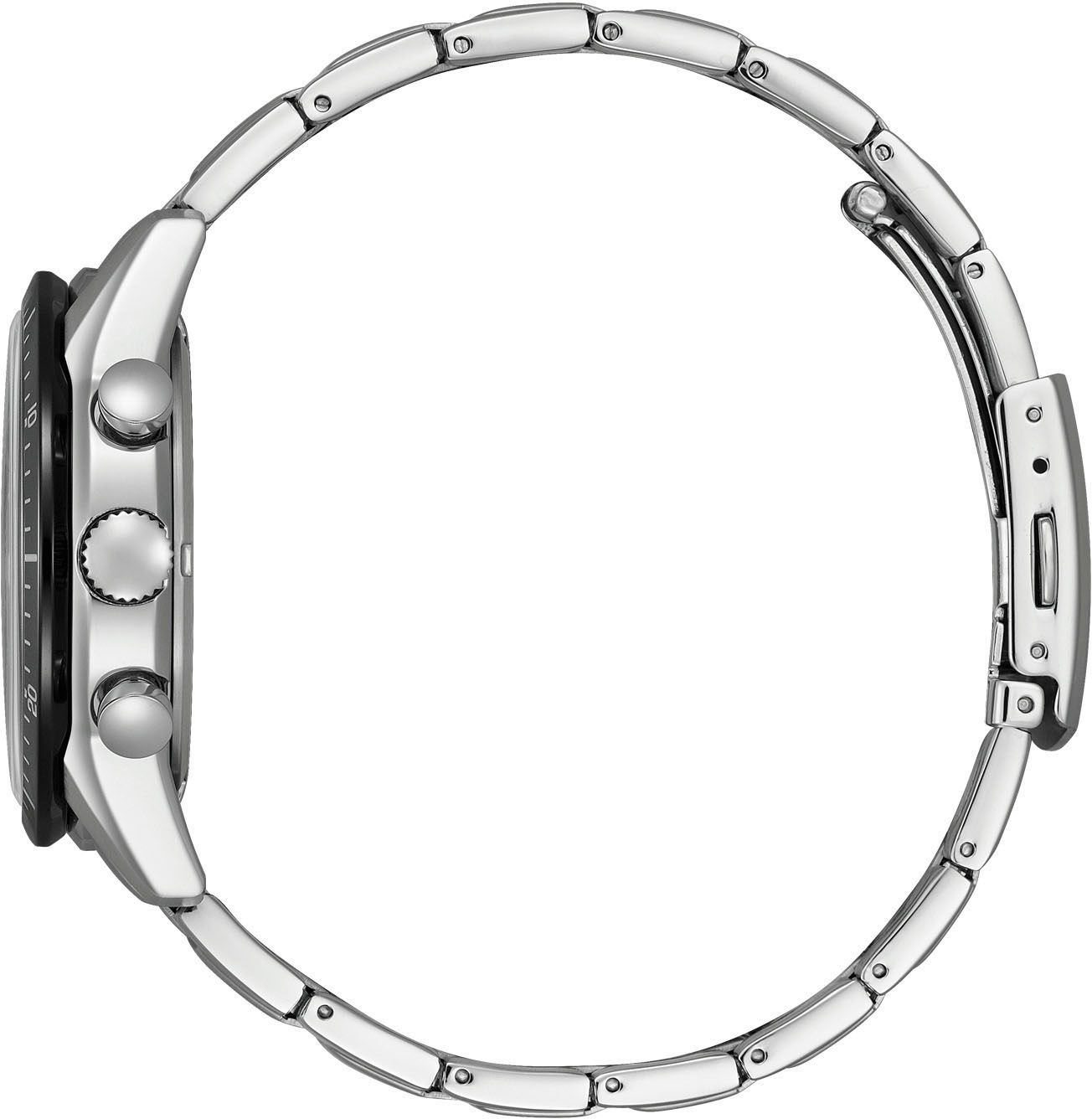 Citizen Chronograph, Armbanduhr, Solar,Herrenuhr,Edelstahlarmband,analog,Tag,Stoppfunktion