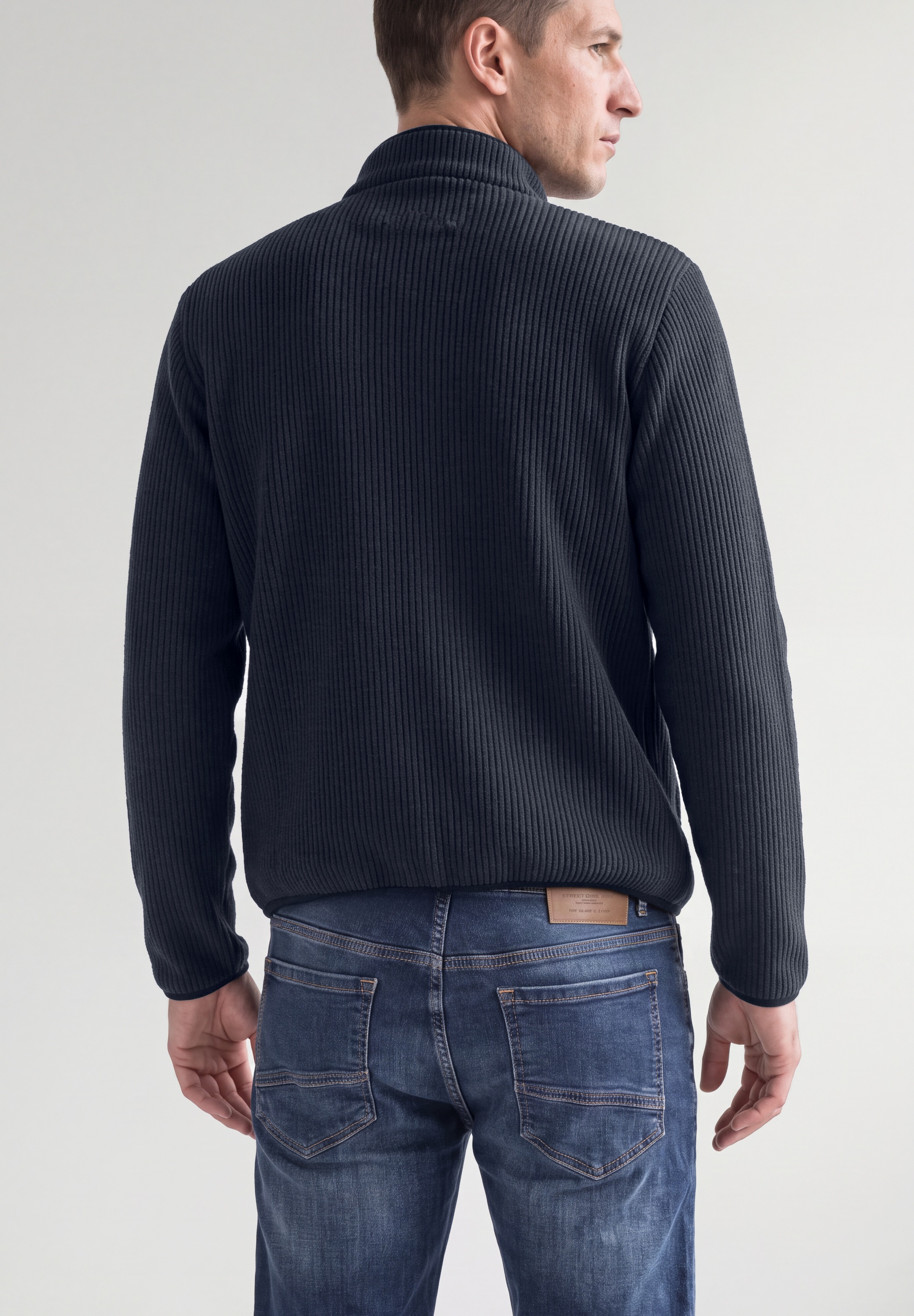 STREET ONE MEN Cordjacke ohne Kapuze in Cord-Optik