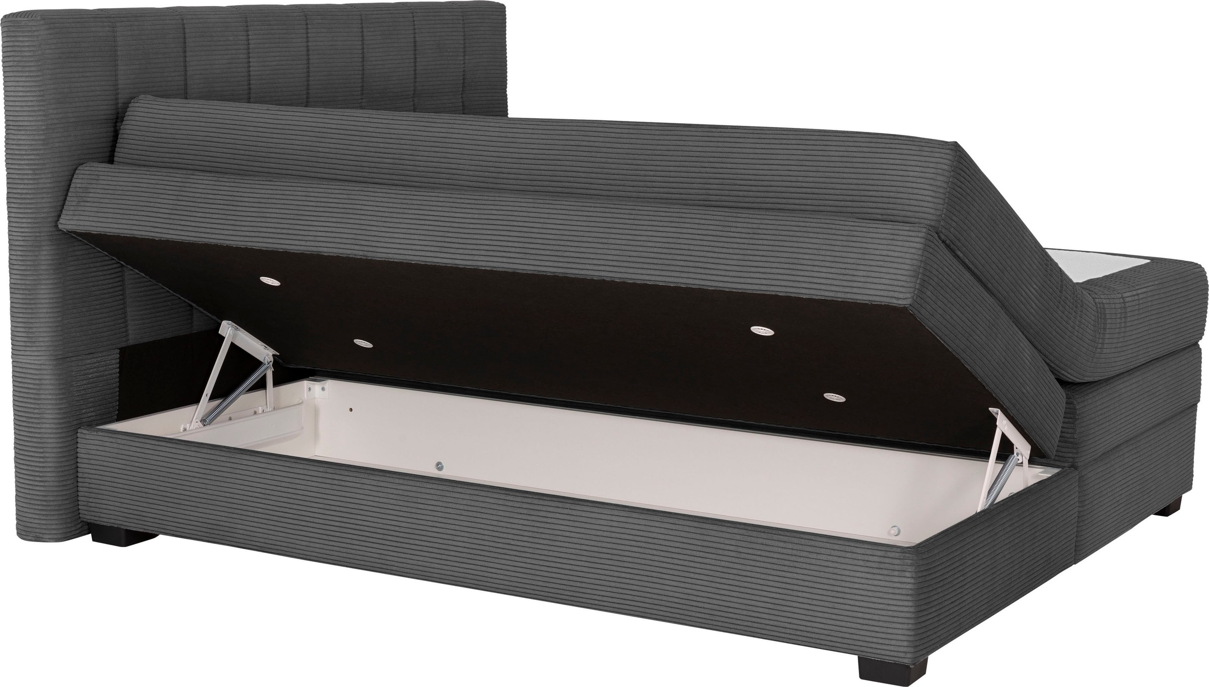 Die PlanBar Boxspringbett »OC-ON21088« inkl. Matratzen u. Bonellfederkern Unterbau, Stauraum, 160/180x200cm