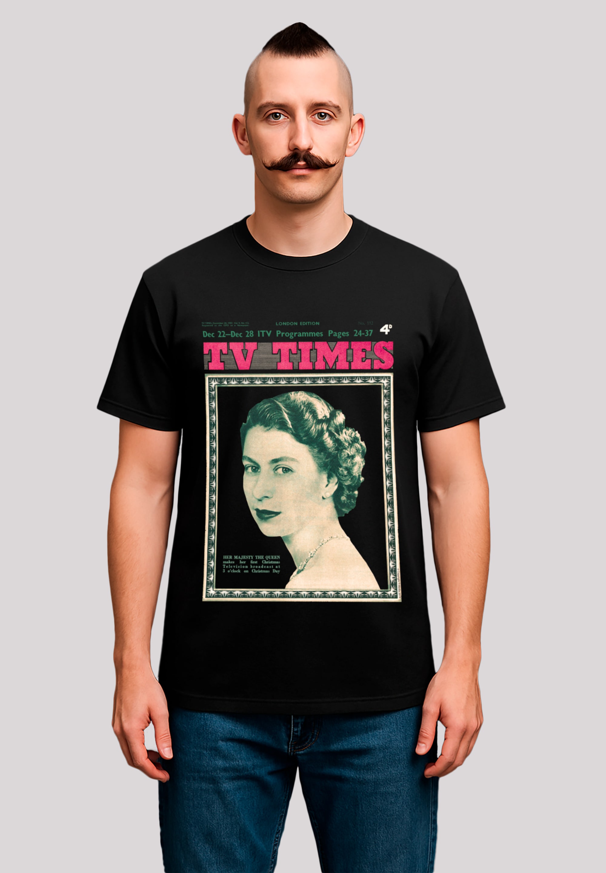 F4NT4STIC T-Shirt "TV Times Queen Elizabeth II 1957 Cover", Premium Qualitä günstig online kaufen