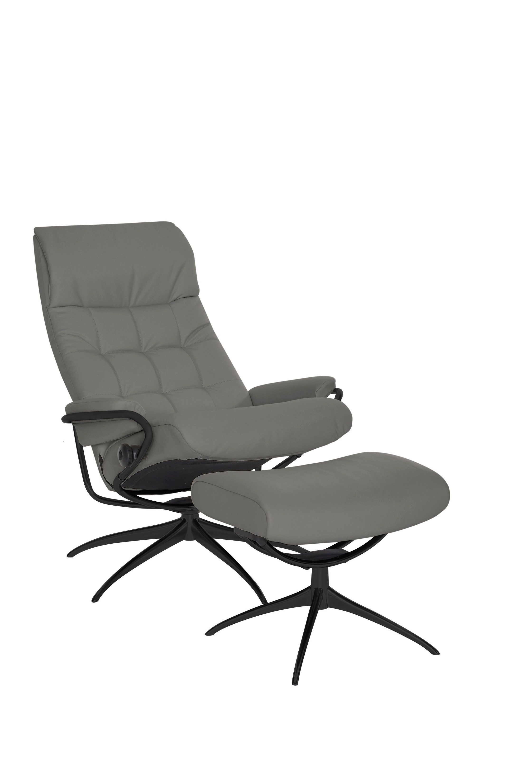 Thumbnail - Stressless Relaxsessel "London" Set, Relaxsessel mit Hocker, mit Hocker, High Back, mit Star Base, Gestell Schwarz