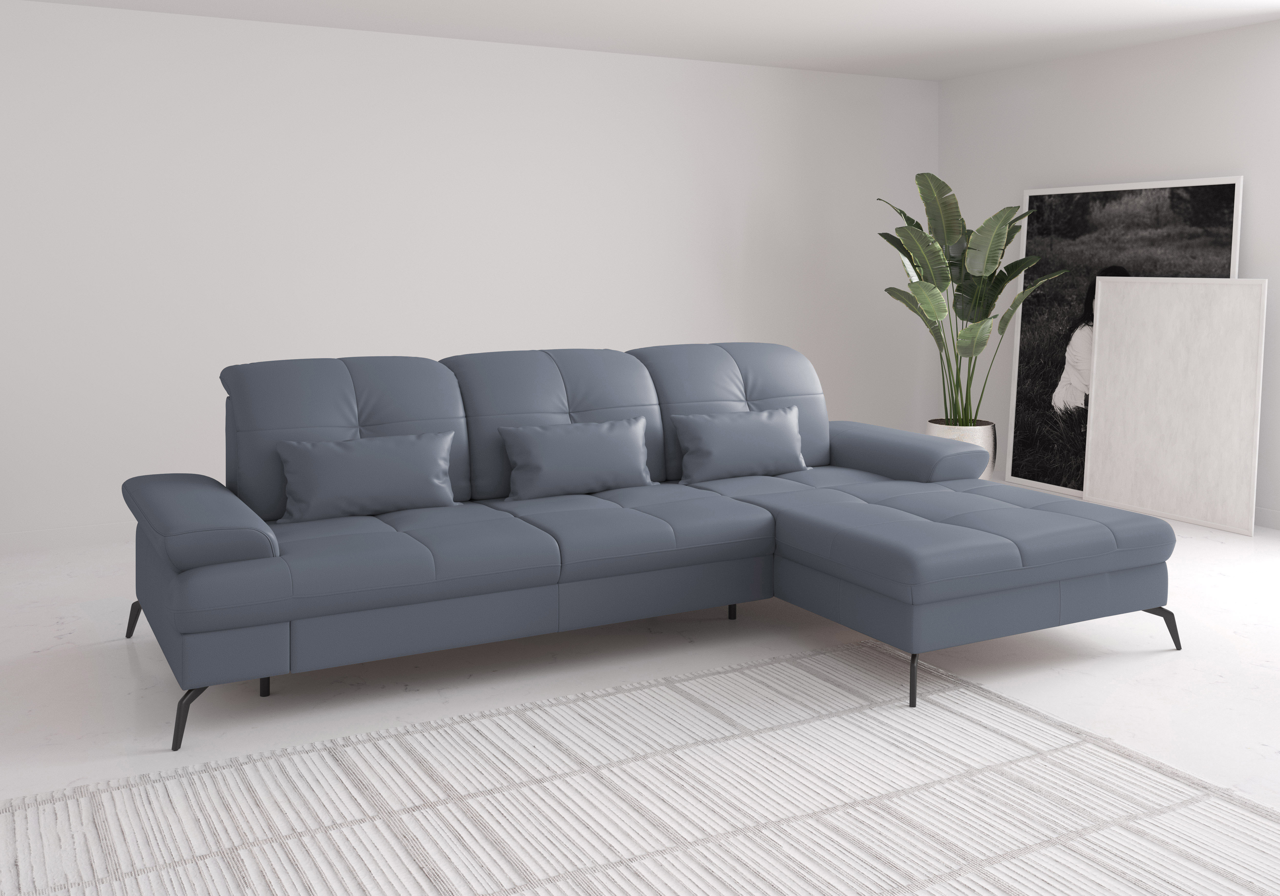 sit&more Ecksofa "Amica, L-Form, inkl. Sitztiefenverstellung & Armteilverstellung" wahlweise mit Schlaffunktion, Bettkasten und Kopfteilverstellung