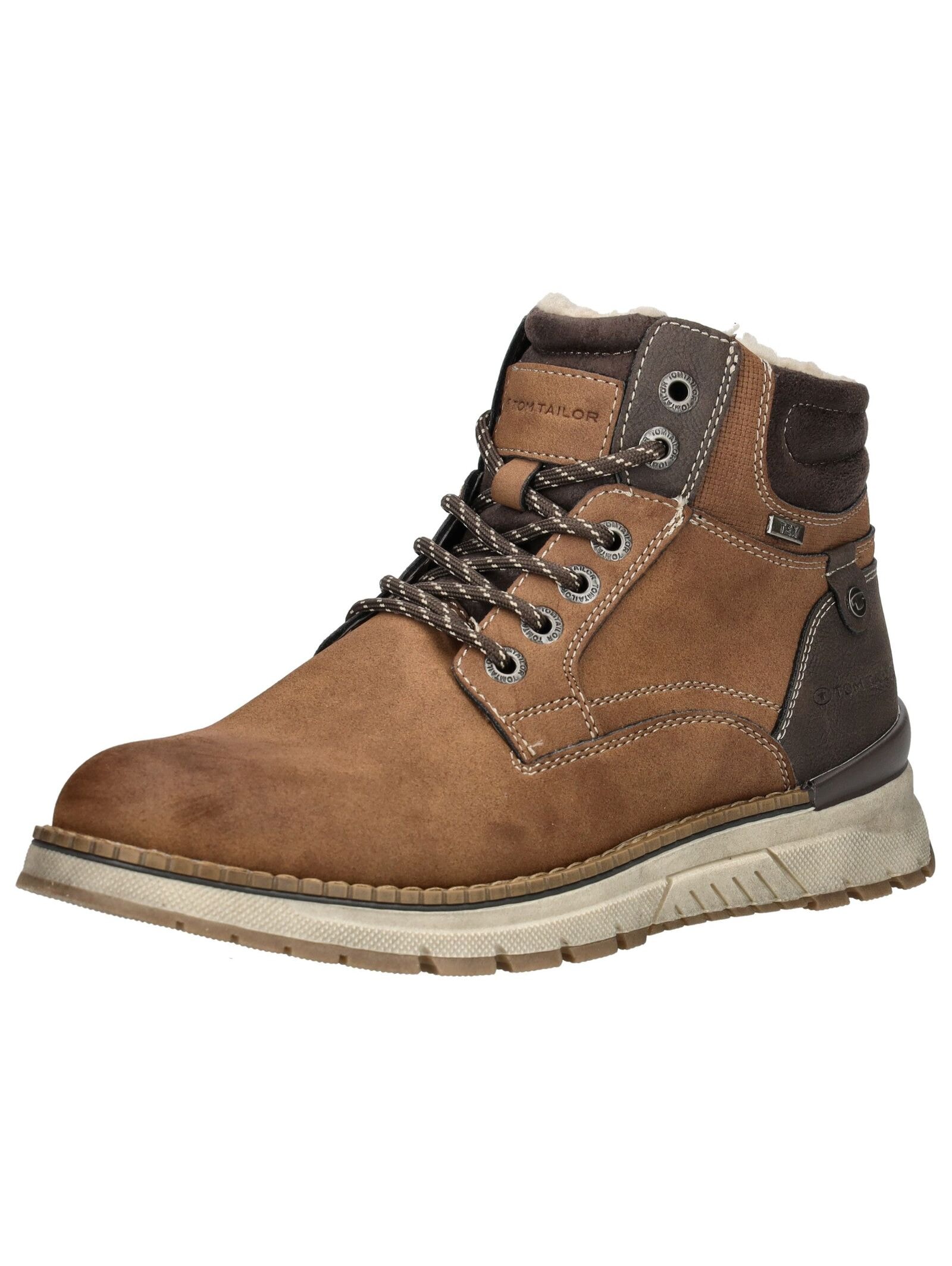 TOM TAILOR Schnürstiefelette "Tom Tailor Stiefelette Lederimitat" günstig online kaufen