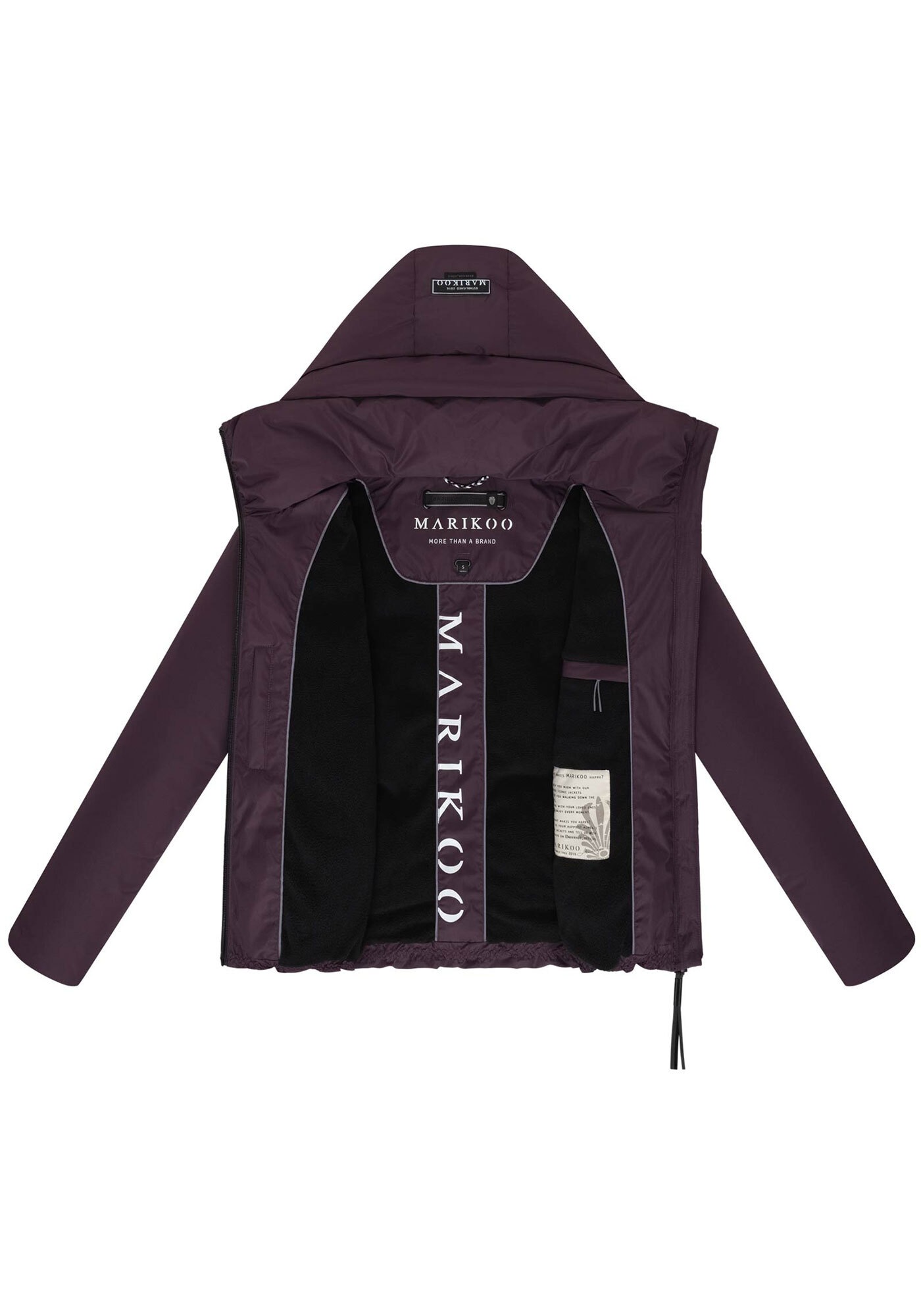 Marikoo Winterjacke »Ninikaa«, kurze Winter Jacke mit extra hohem Windschutzkragen