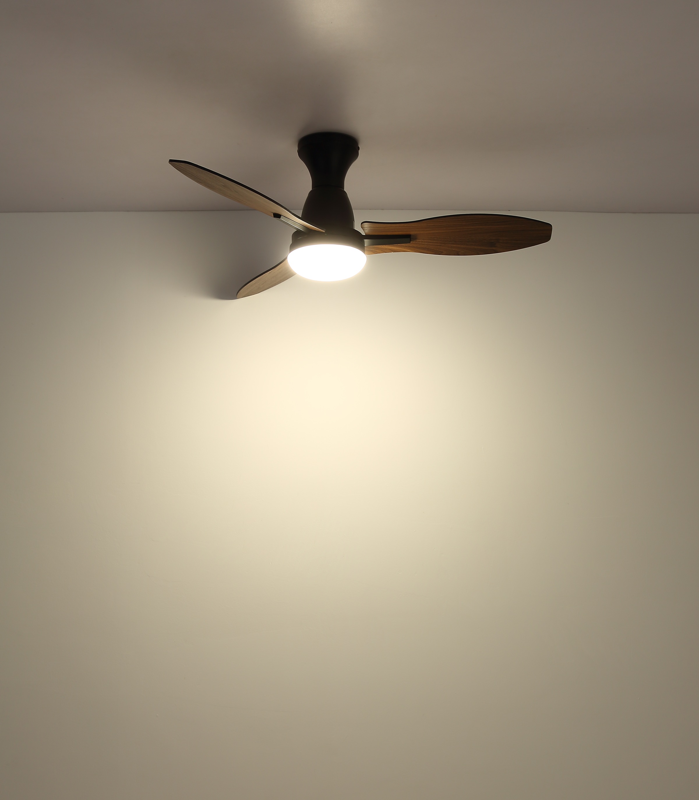 GLOBO LIGHTING Deckenleuchte »GALE« LED-Modul 1 Stk. Deckenventilator schwarz/Holzoptik, LED 22W, dimmbar, Fernbedienung