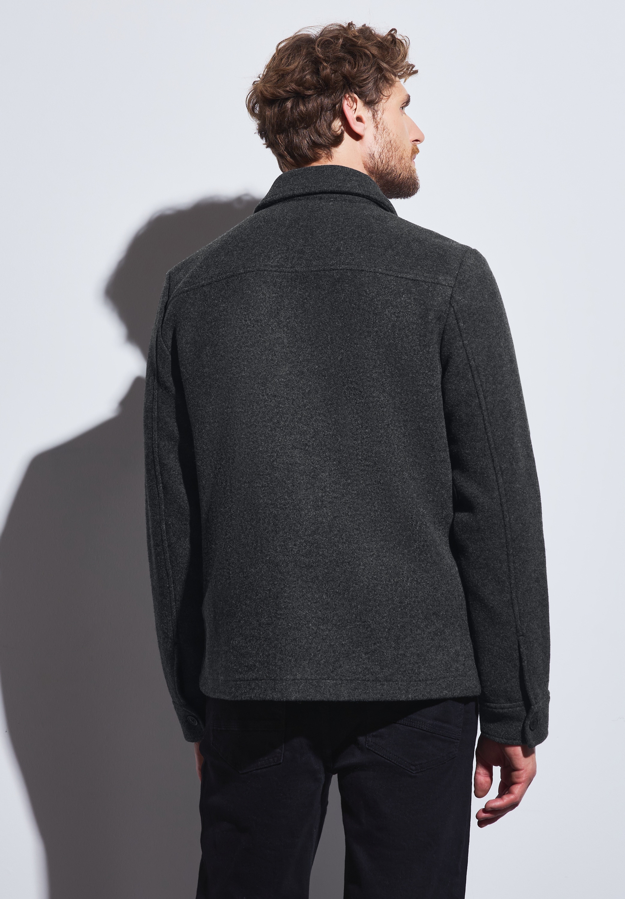 STREET ONE MEN Cargojacke, ohne Kapuze, mit Knopfleiste
