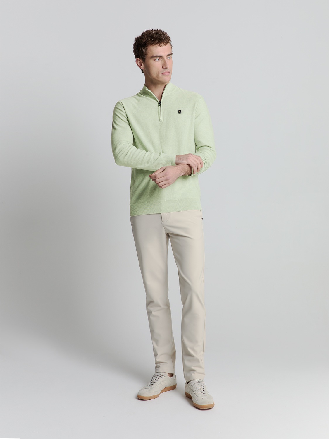 Thumbnail - NO EXCESS Rundhalspullover "No Excess Halber Reißverschluss Pullover"