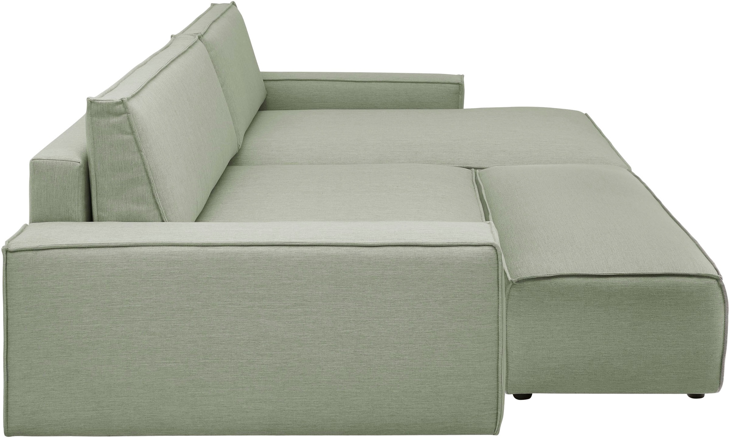 Home affaire Polsterecke »NEU: SHERWOOD XXL tief, L-Form mit Schlaffunktion, Big-Sofa mit Hocker«, (Set, 2 St.), stellbar zum Schlafsofa (Krokodilverbinder), Cord, Leinenoptik