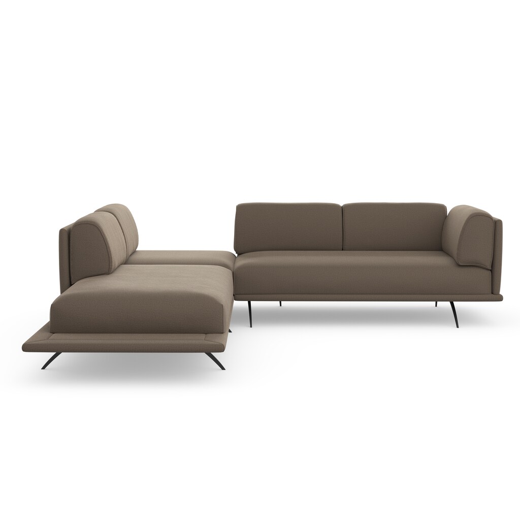 machalke® Ecksofa »benito, L-Form«, mit bezogenem Sockel